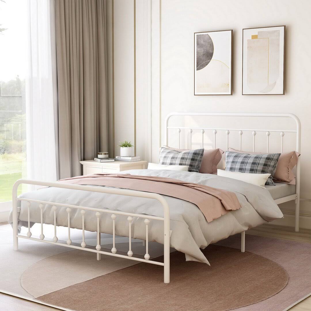 Cliffrose Platform Bed August Grove Color: White Size: BW4TUZMZ_U3FSU