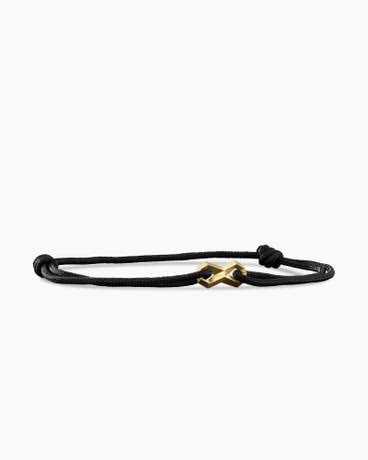 David Yurman Men's Evil Eye Cord Bracelet With 18k Yellow Gold - Black Sapphire - Size YIWUMLYT_LPVXO