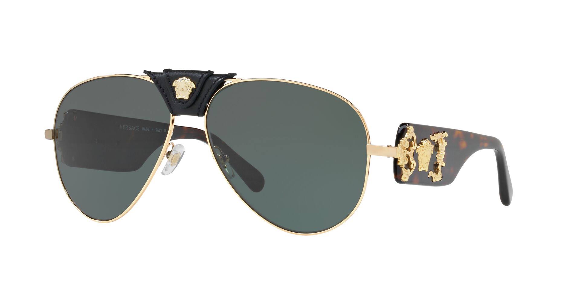 Versace Ve2150q Sunglasses 100271-62 - Gold Frame Grey Green ATKIFCZX_EZU0P