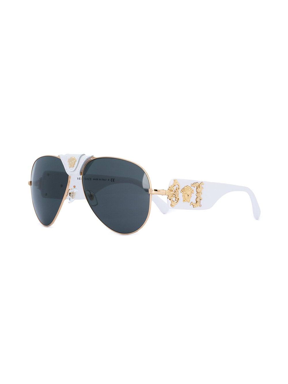 Versace Ve2150q Sunglasses 100271-62 - Gold Frame Grey Green ATKIFCZX_EZU0P