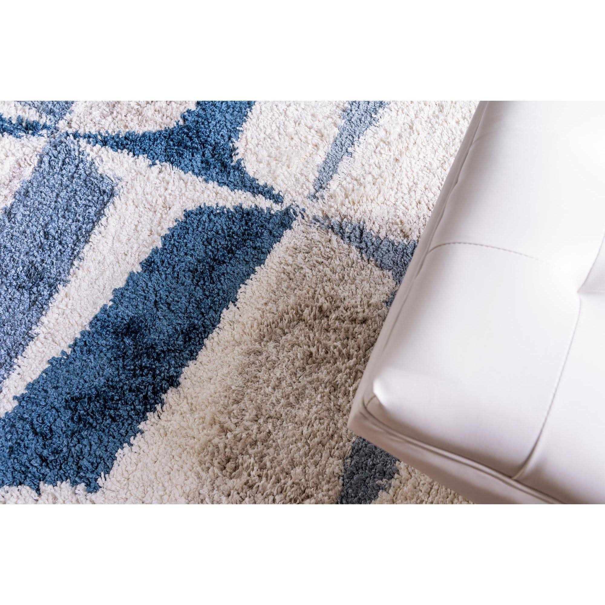 Unique Loom Balanced Hygge Shag Area Rug (8' X 8' Square - Blue) 04FGM4ZN_RLSB7