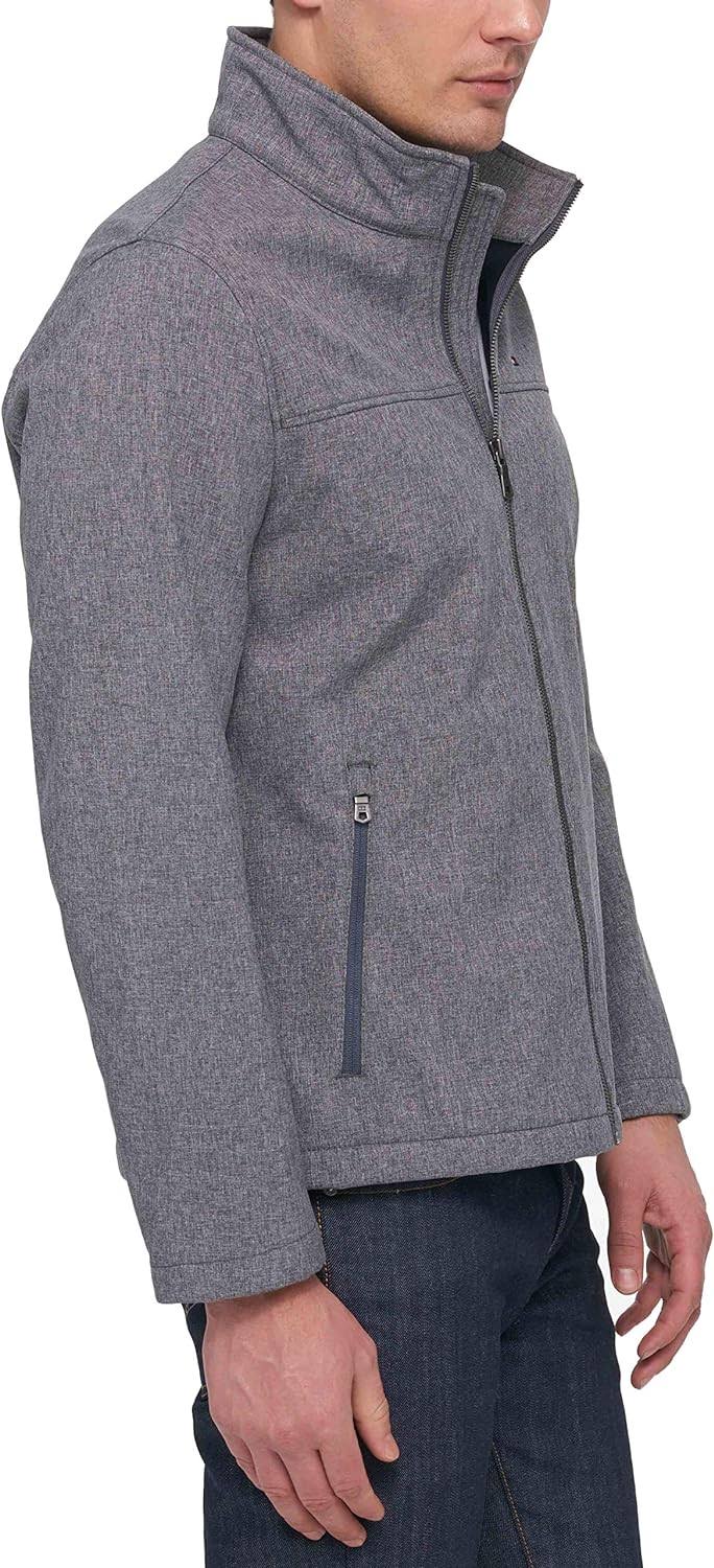 Tommy Hilfiger Men's Essential Soft Shell Jacket Heather Grey - 3Q1I1JVD_WLCMG