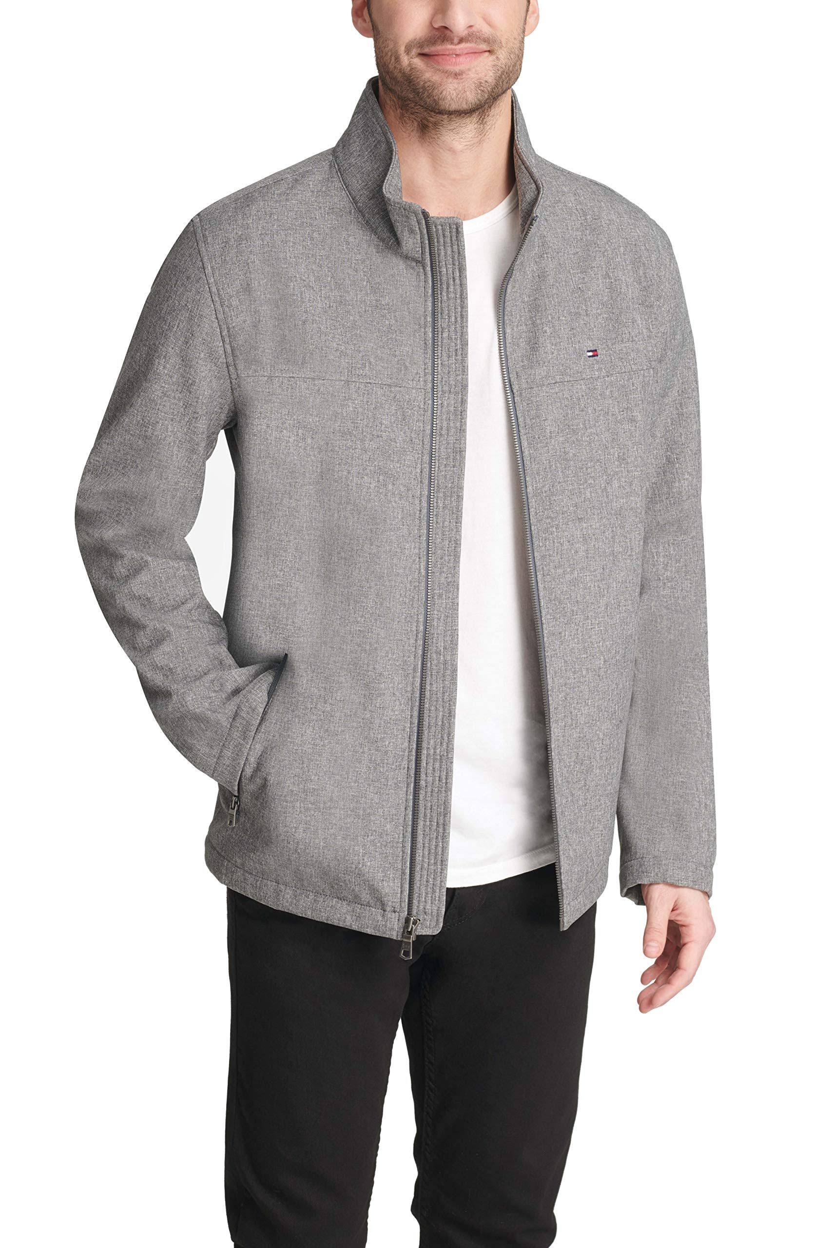 Tommy Hilfiger Men's Essential Soft Shell Jacket Heather Grey - 3Q1I1JVD_WLCMG