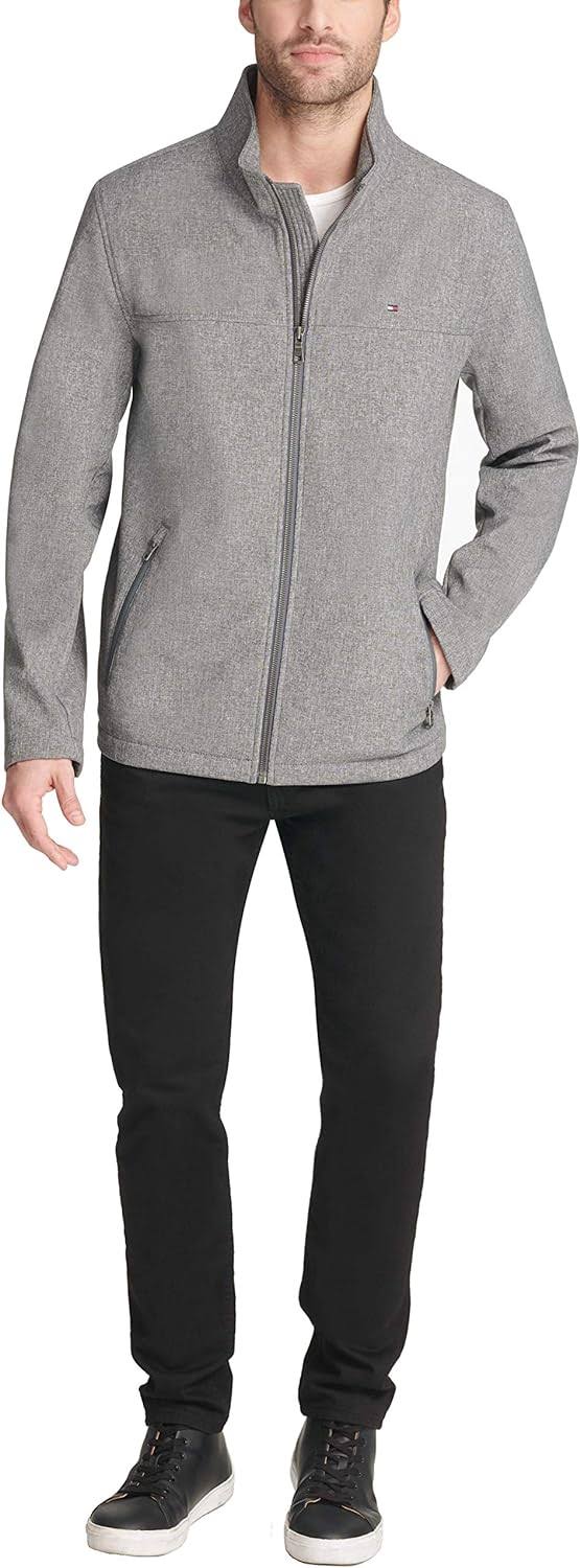 Tommy Hilfiger Men's Essential Soft Shell Jacket Heather Grey - 3Q1I1JVD_WLCMG