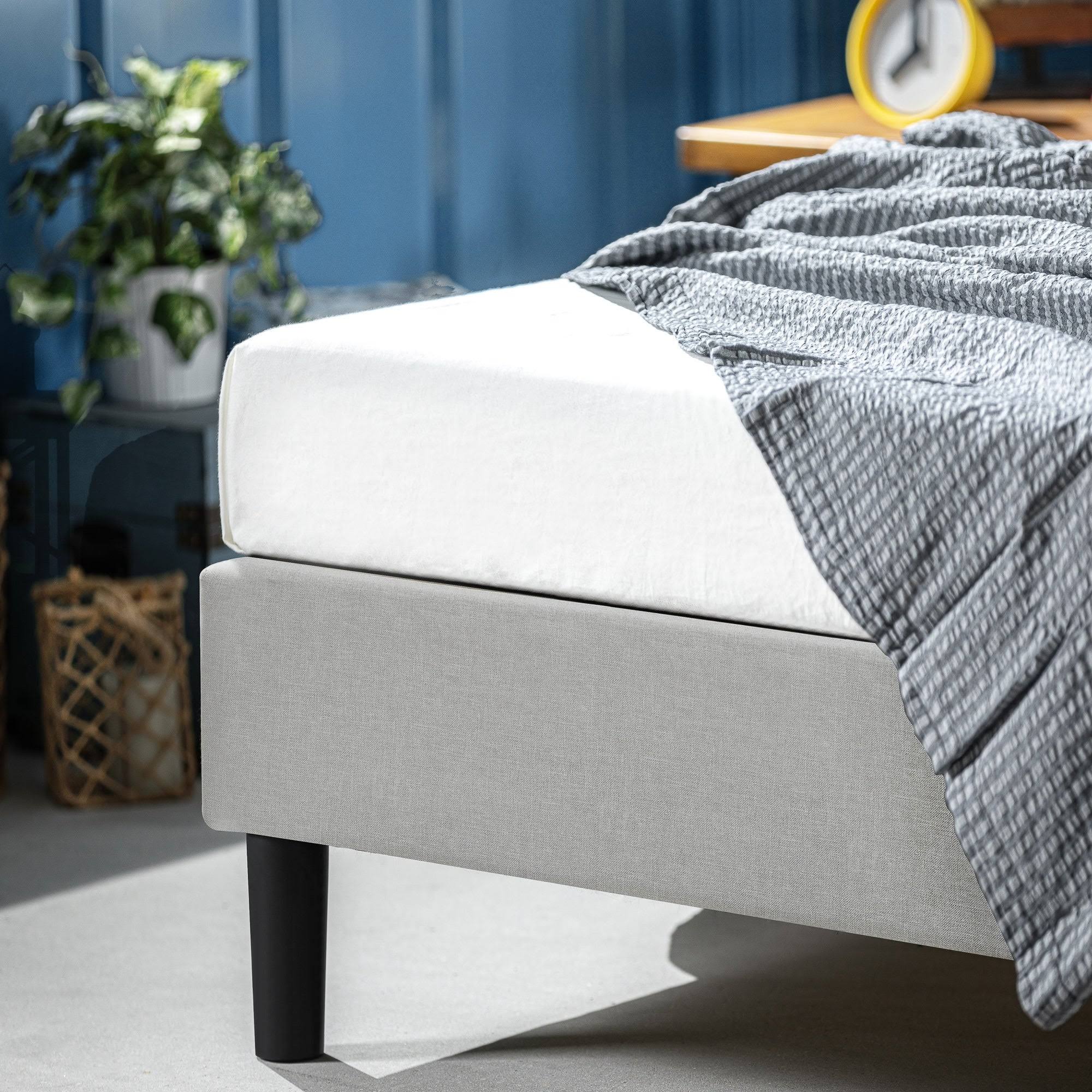 Priage By Zinus Upholstered Platform Bed Frame - Navy - 5T8ZXRYV_XB719