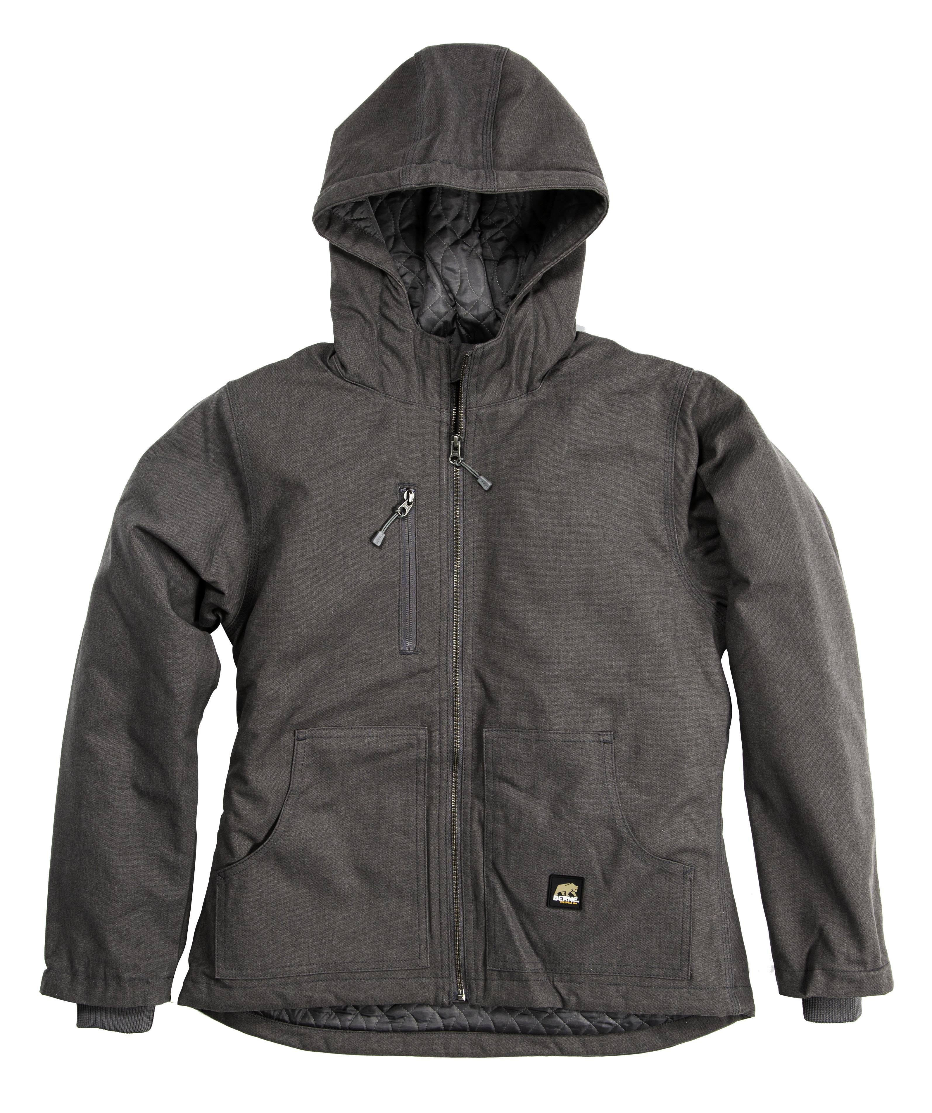 Berne Women's Heathered Duck Hooded Jacket - QR18MELR_TTAVM