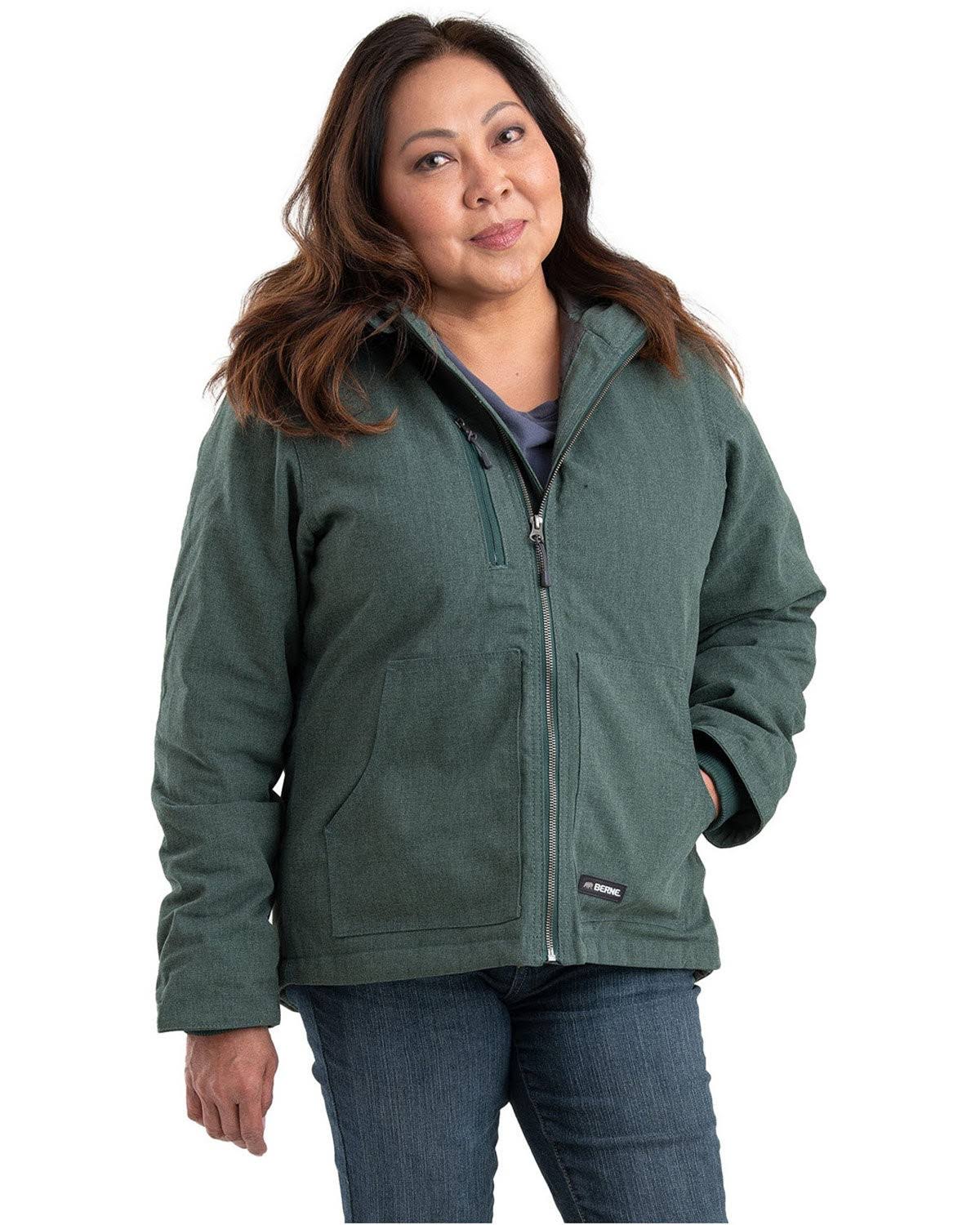 Berne Women's Heathered Duck Hooded Jacket - QR18MELR_TTAVM