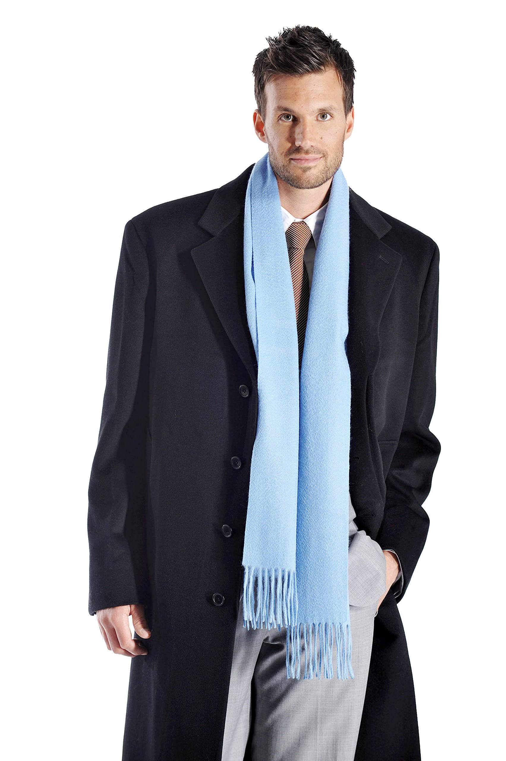 Cashmere Boutique: 100% Pure Cashmere Unisex Scarf (Color: Bright Blue, Size: 12 X 60) TYKZFJZN_ECCXU