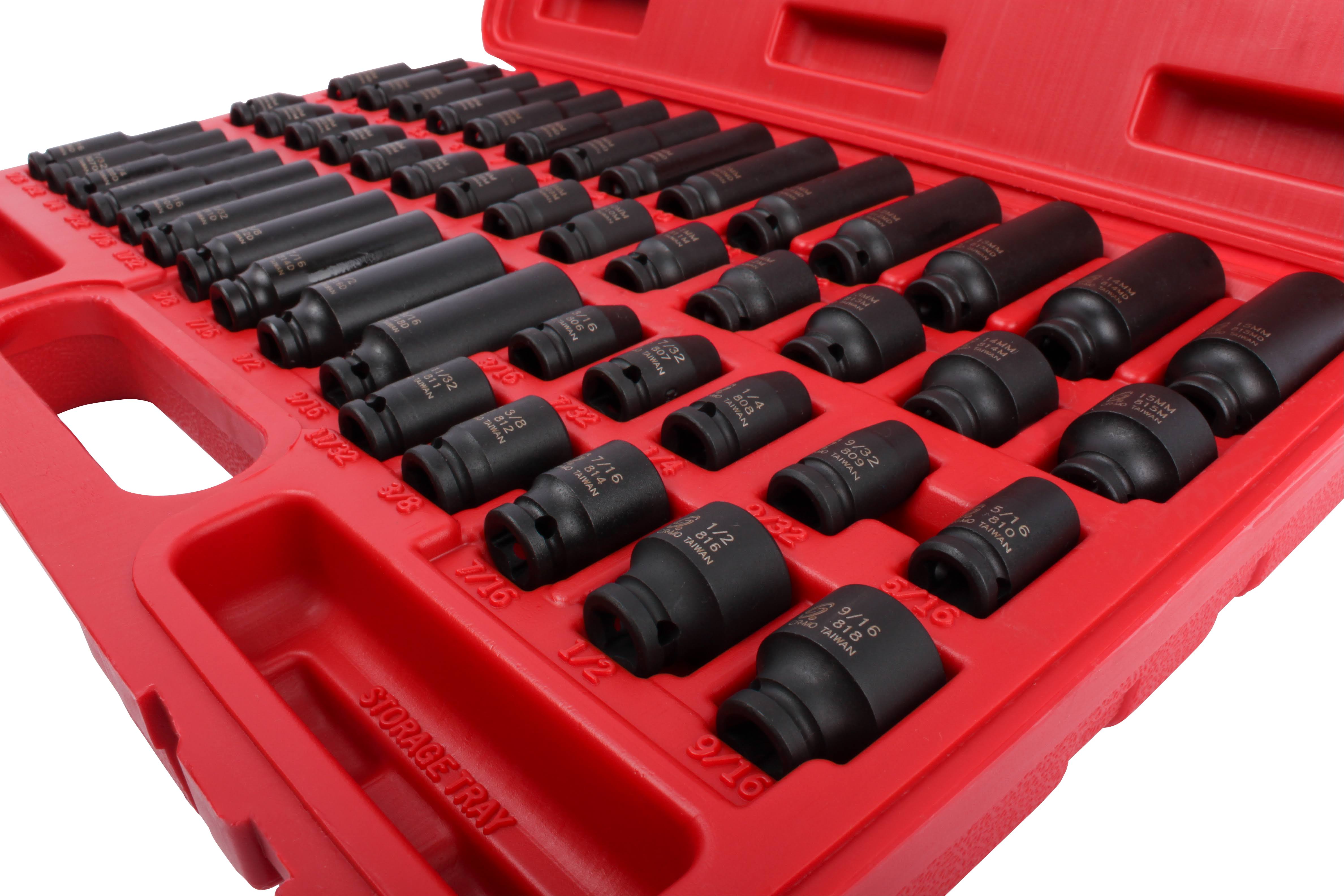 Sunex 48-Piece 0.25 Drive Impact Socket Master QJDVAWQT_N24HJ