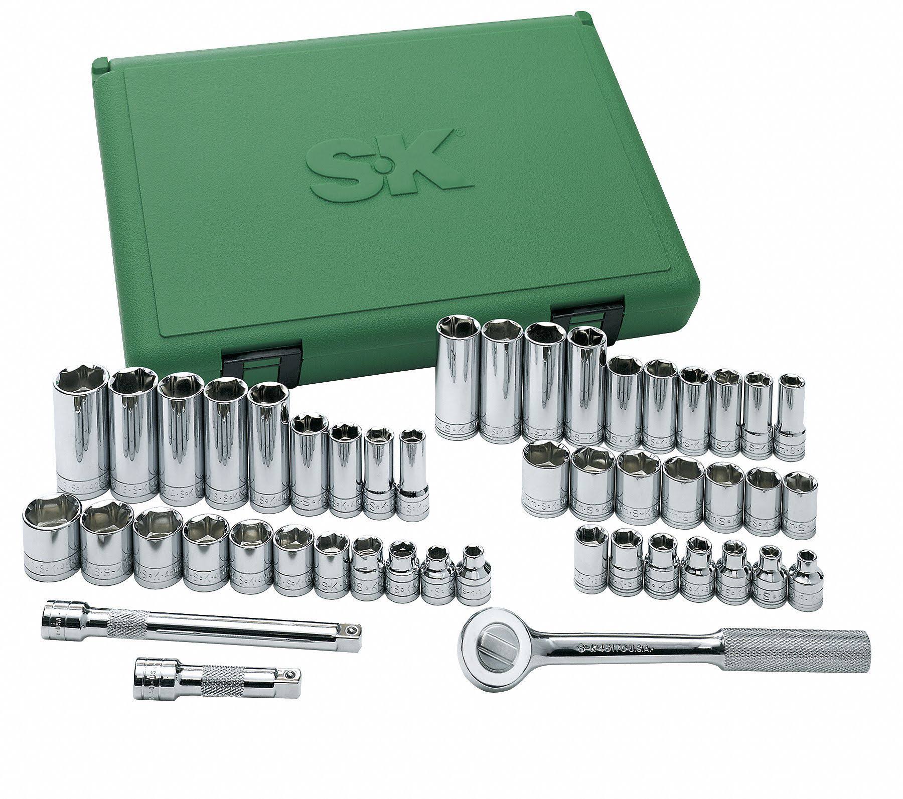 Sk 94549 49 Piece 3/8 Drive 6 Point Fractional/Metric Socket 7PG0KVOL_PMEMZ