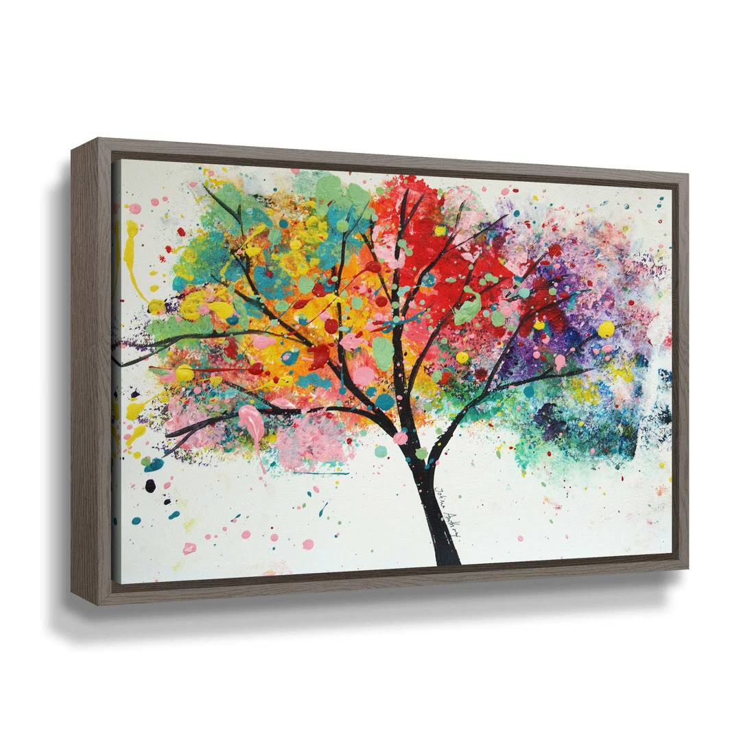 Rainbow Tree Iii By Jolina Anthony - Graphic Art Print On Canvas Latitude Run Size: 24 H X 32 W X 2 16OSILHM_M8B76