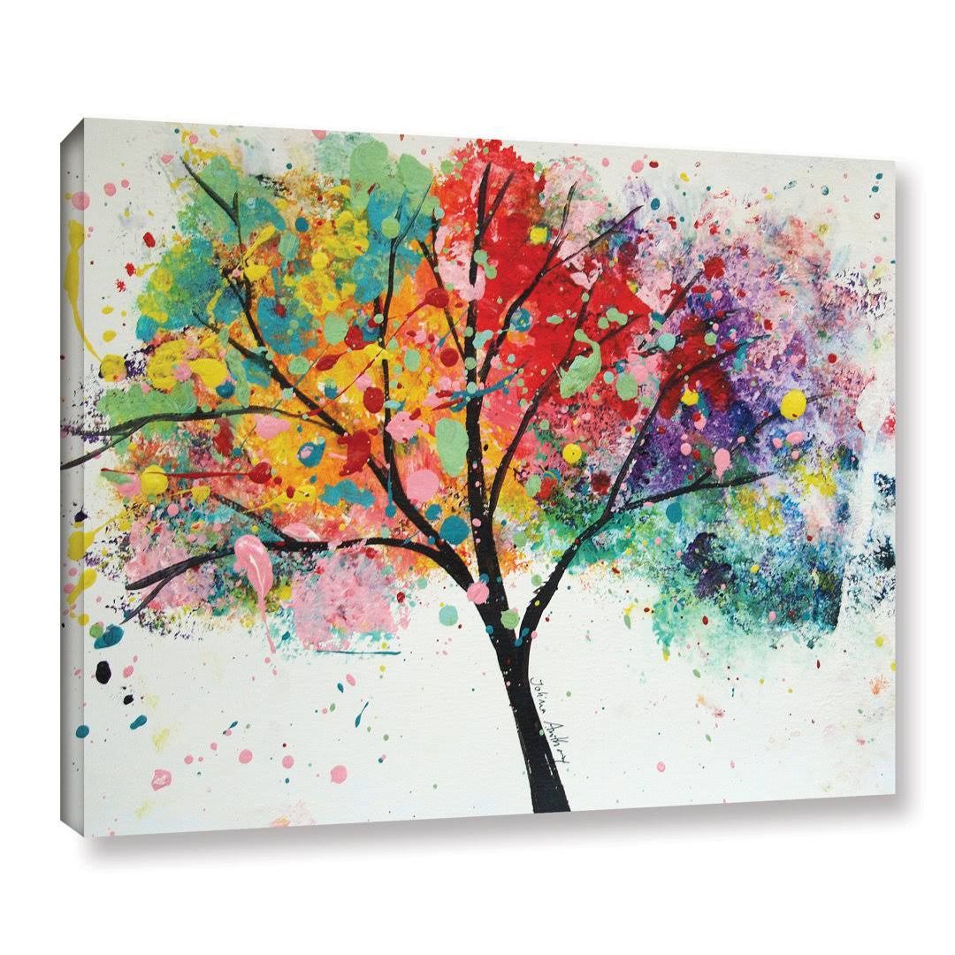 Rainbow Tree Iii By Jolina Anthony - Graphic Art Print On Canvas Latitude Run Size: 24 H X 32 W X 2 16OSILHM_M8B76
