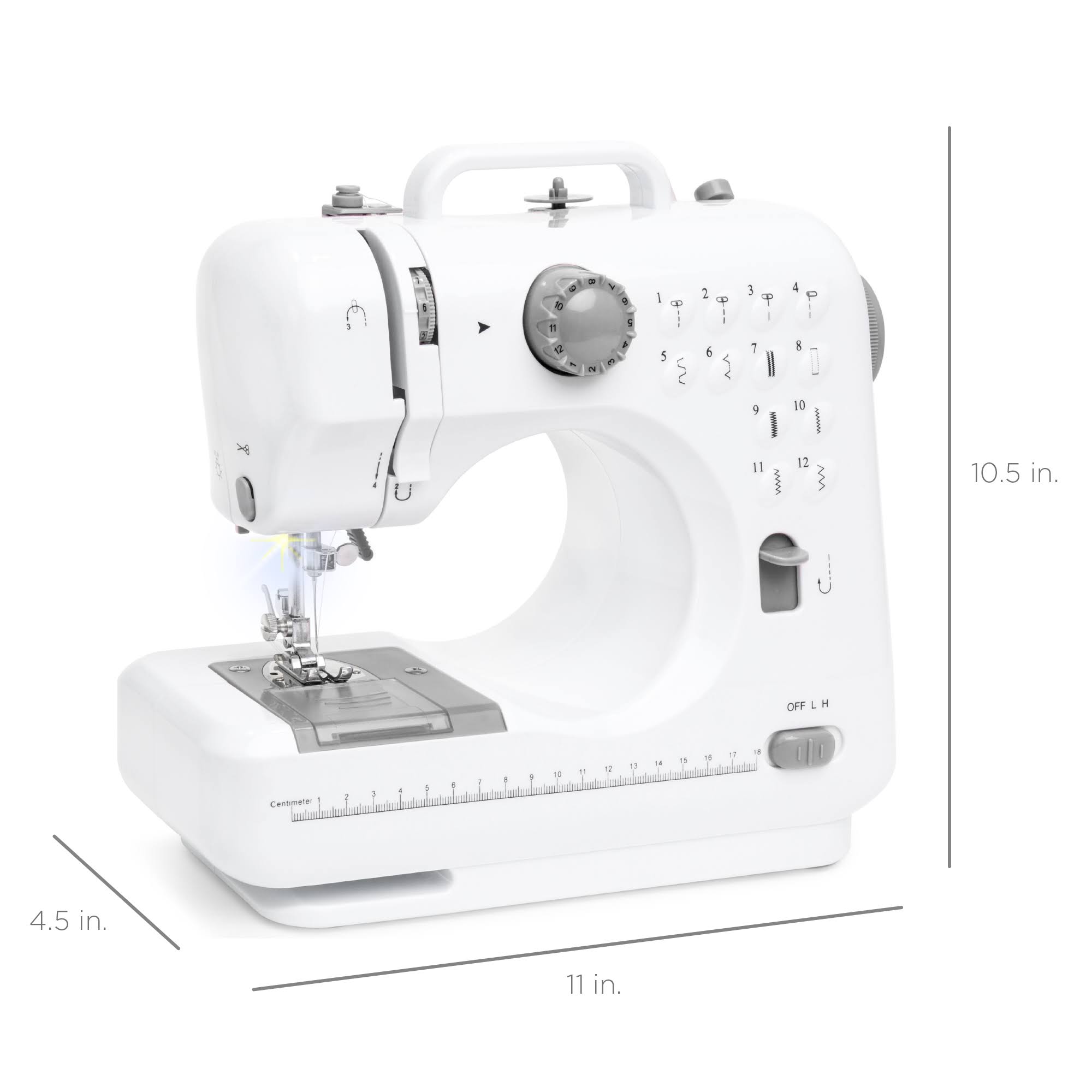 Best Choice Products 6v Portable Sewing Machine, 42-Piece Beginners Kit W/ 12 Stitch Patterns - Gray/PS6PJ7QG_UVB46
