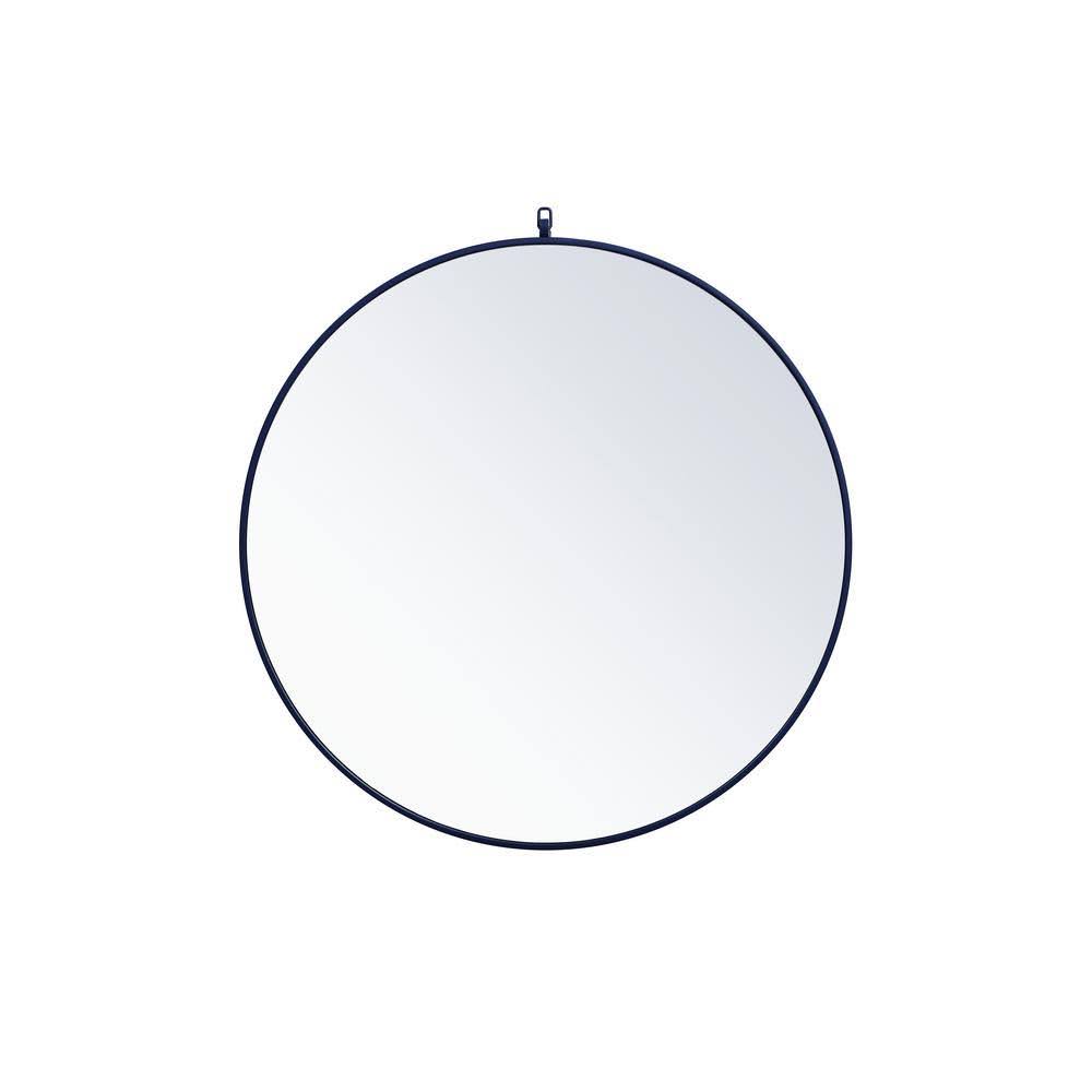 Elegant Furniture Medium Round Blue Modern Mirror 36 In. H X 36 In. E2TQCW6J_URXYE