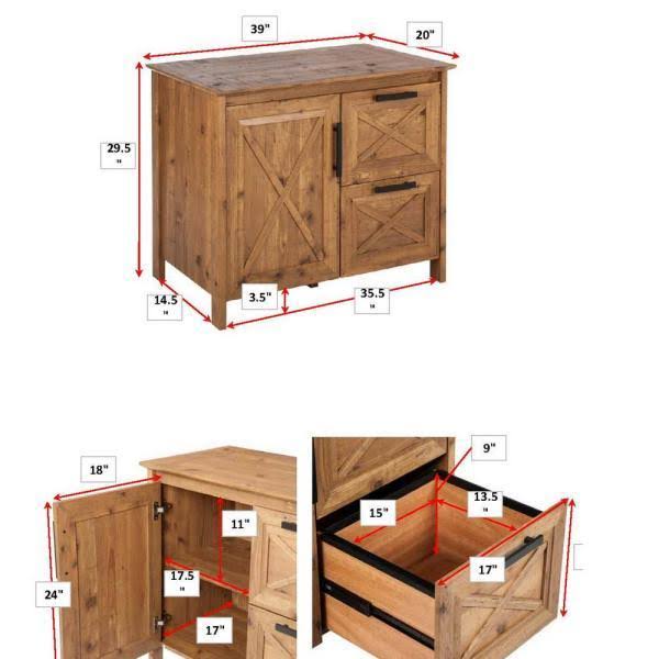 Austin File Drawer With Cabinet, Rustic 1QRGNLSW_ZVMOQ
