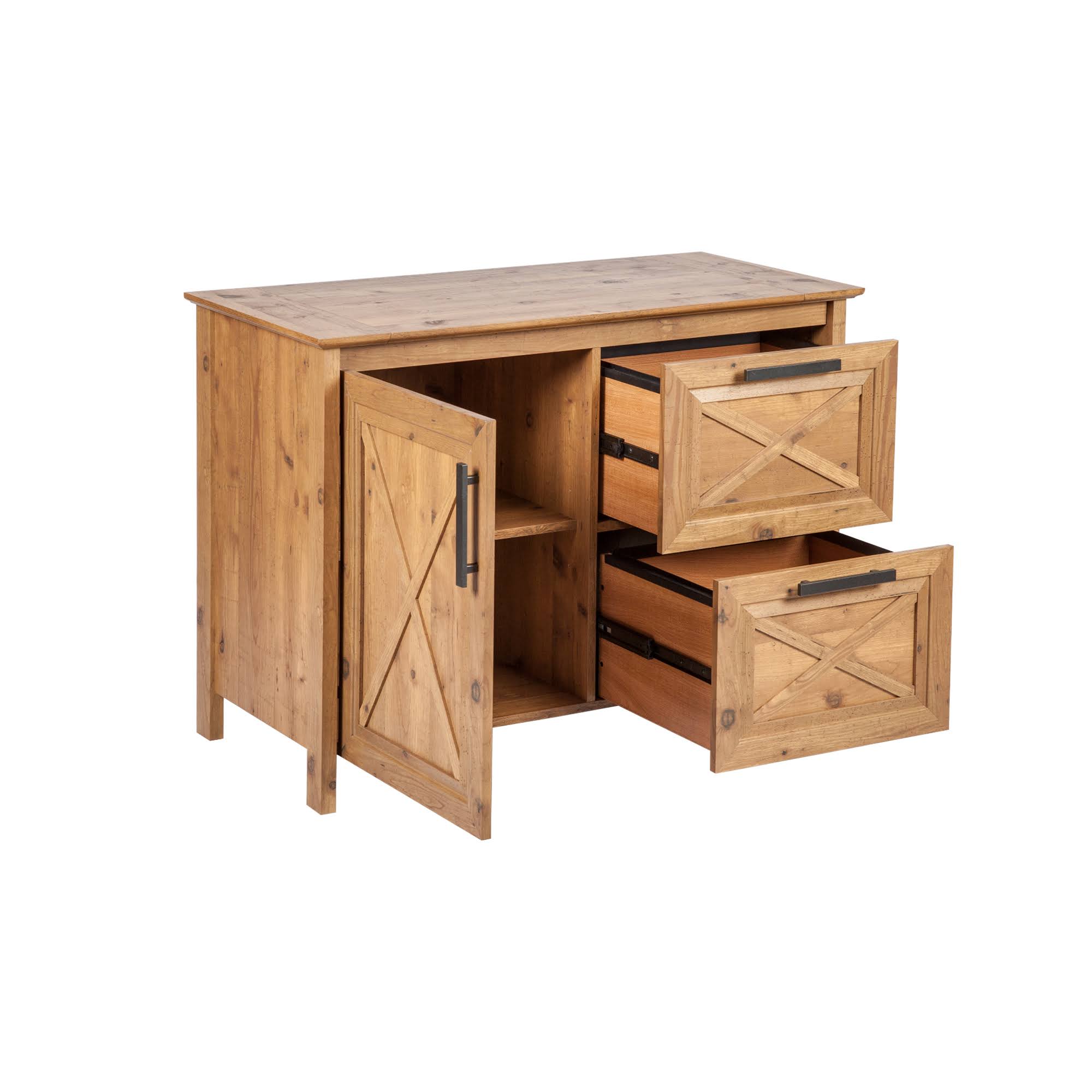 Austin File Drawer With Cabinet, Rustic 1QRGNLSW_ZVMOQ