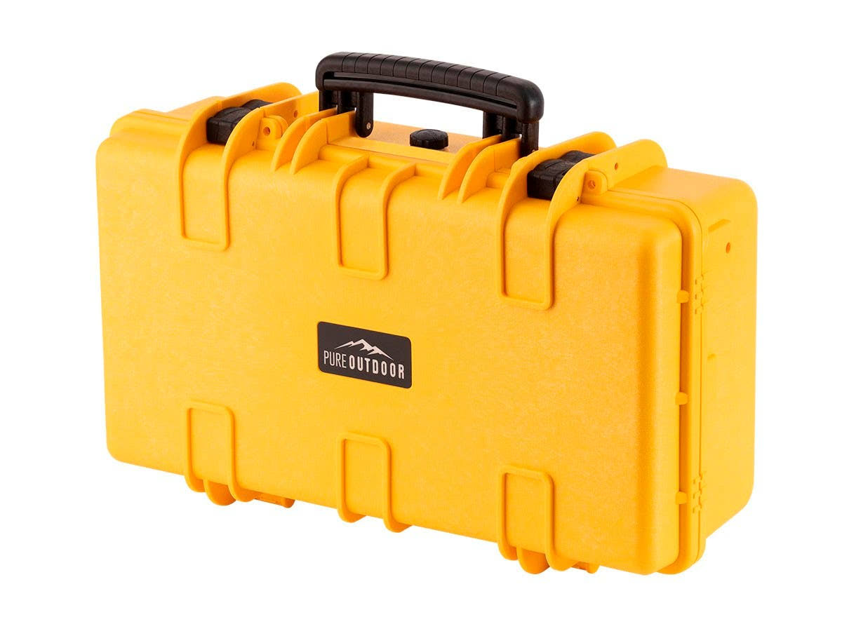 Monoprice Weatherproof Hard Case - 22in X 14in X 8in Orange With Customizable Foam Shockproof 1RSL59FV_2Z7BX