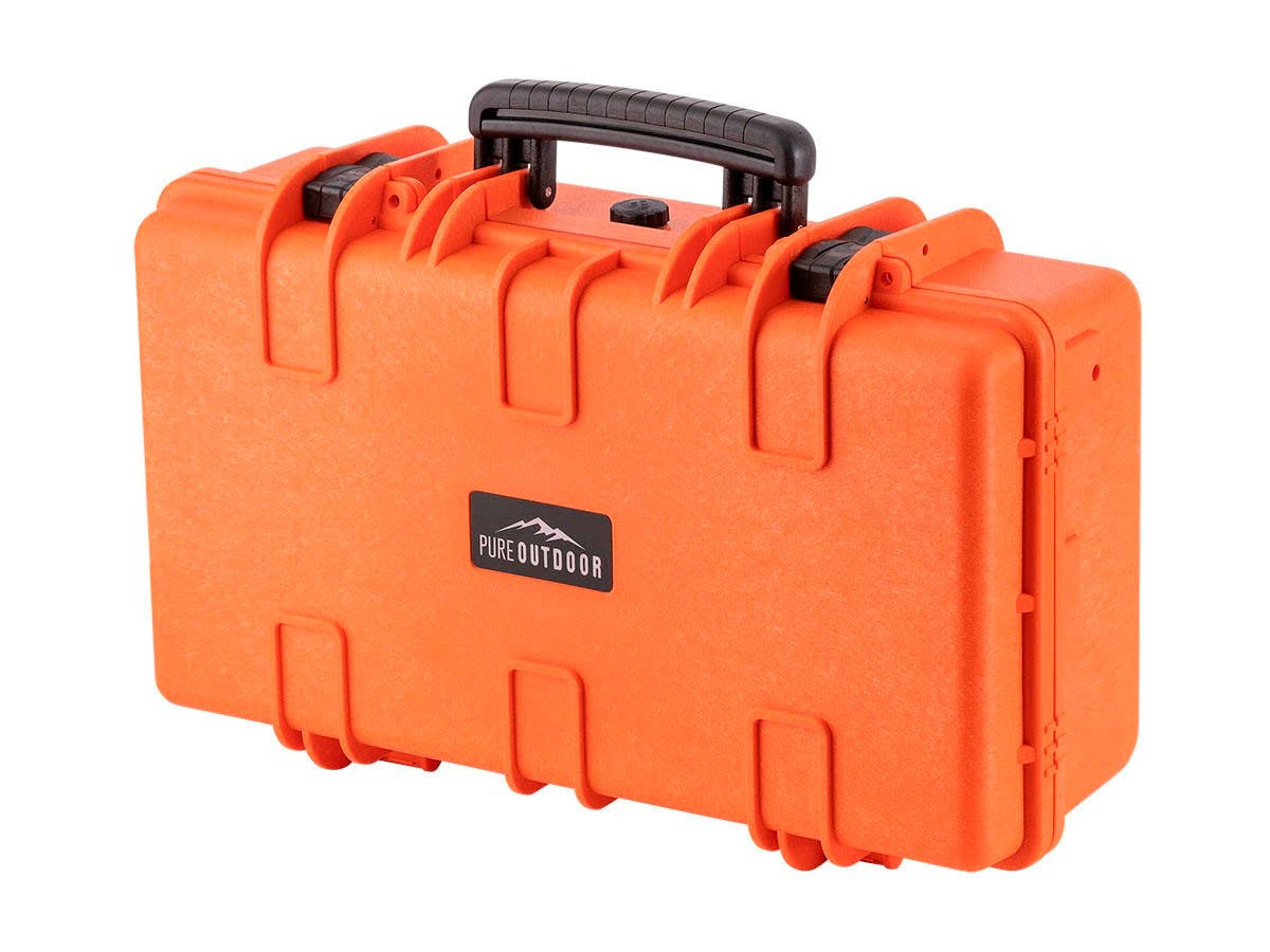 Monoprice Weatherproof Hard Case - 22in X 14in X 8in Orange With Customizable Foam Shockproof 1RSL59FV_2Z7BX