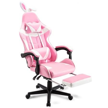 Soontrans Gaming Chair Office Chair With Footrest, High Back Computer Gamer Chairs With Massage Lumbar Support & Adjustable Headrest, Ergonomic RKDXL226_S3FSR