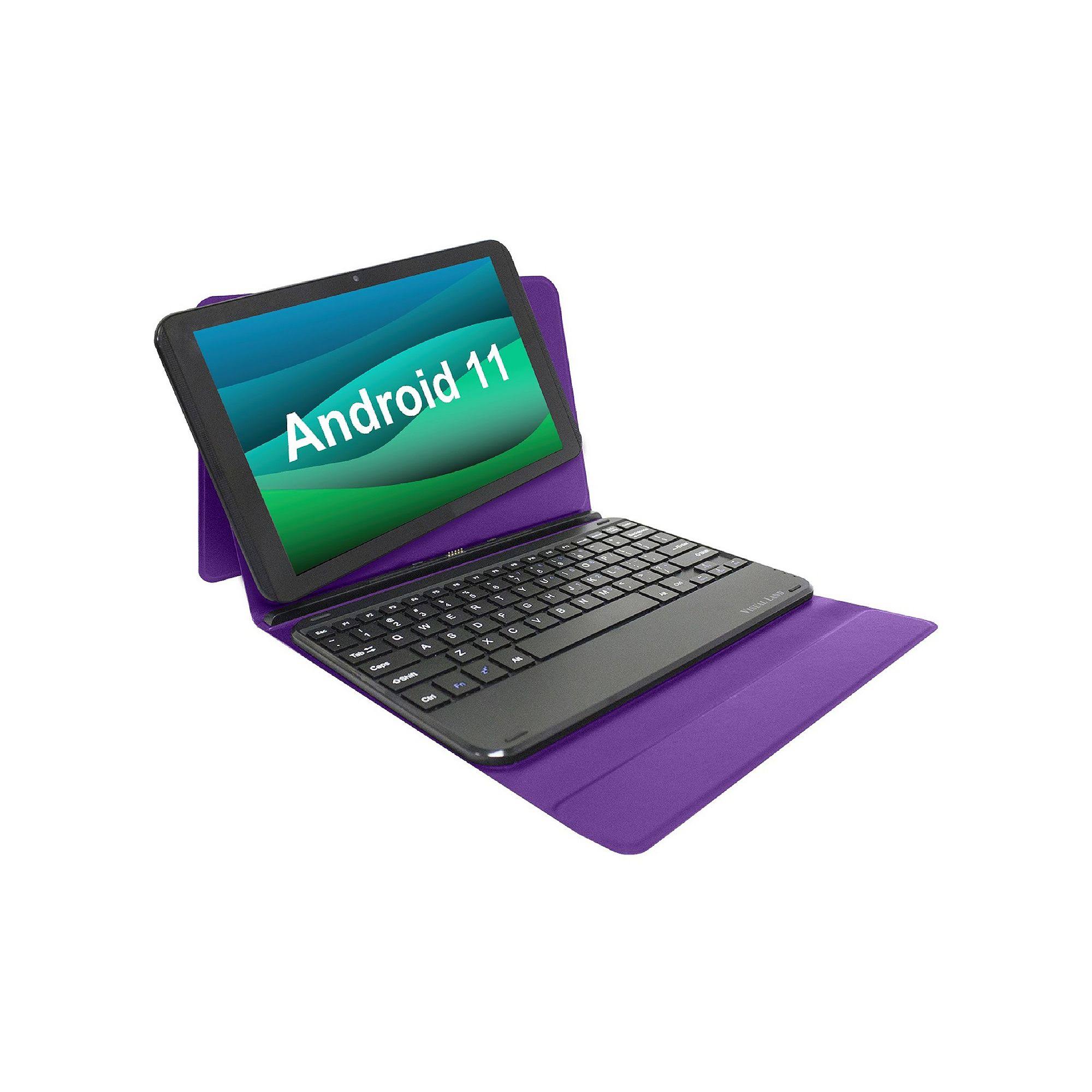 Visual Land Prestige Elite 10qh 10.1 Hd Android 11 Tablet 32gb Storage 2gb Memory With Keyboard Case - Purple - A1QOI5CO_4I4WK