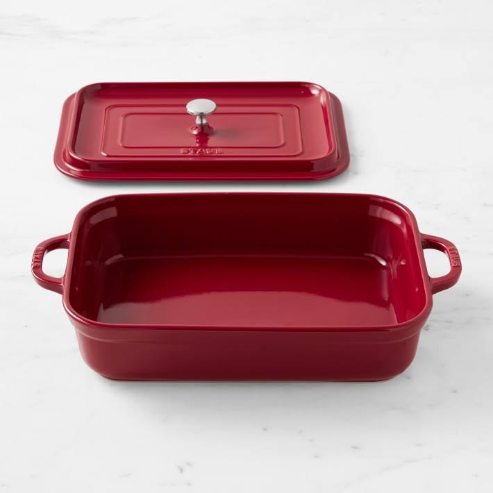 Staub Stoneware Rectangular Covered Baker, White | Williams Q9OQFA3J_WQ0IJ