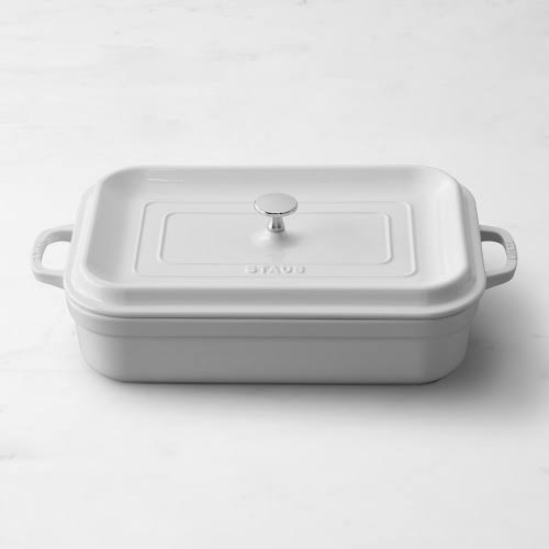 Staub Stoneware Rectangular Covered Baker, White | Williams Q9OQFA3J_WQ0IJ