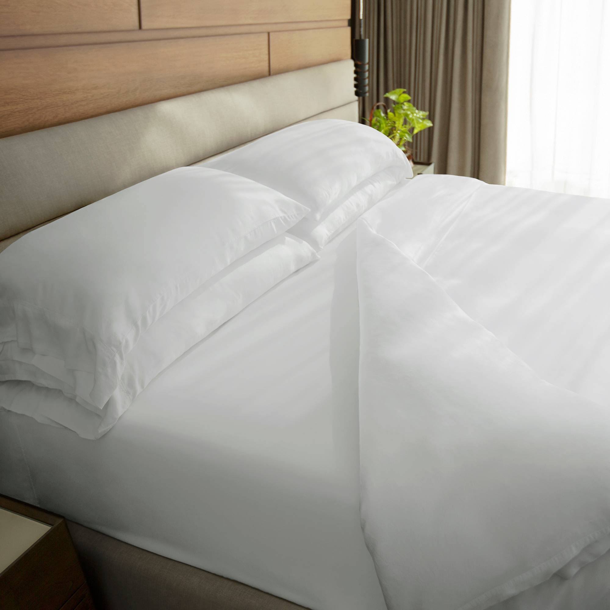 Cariloha Classic Bamboo Bed Sheet Set (White/Queen) GTRN0JFN_YTMES