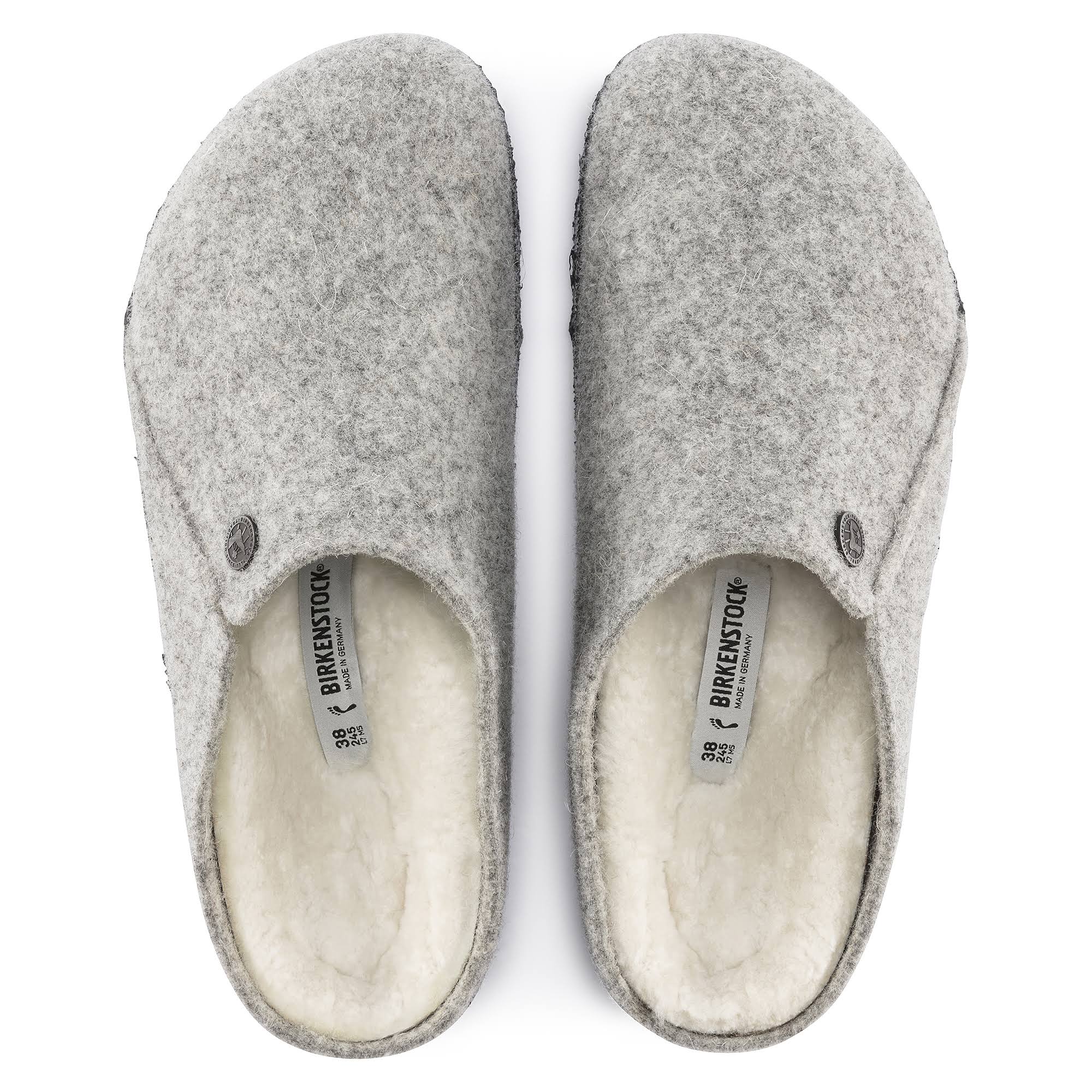 Birkenstock Shearling Zermatt Wool Felt Light Gray JJHACQFE_W9HBH