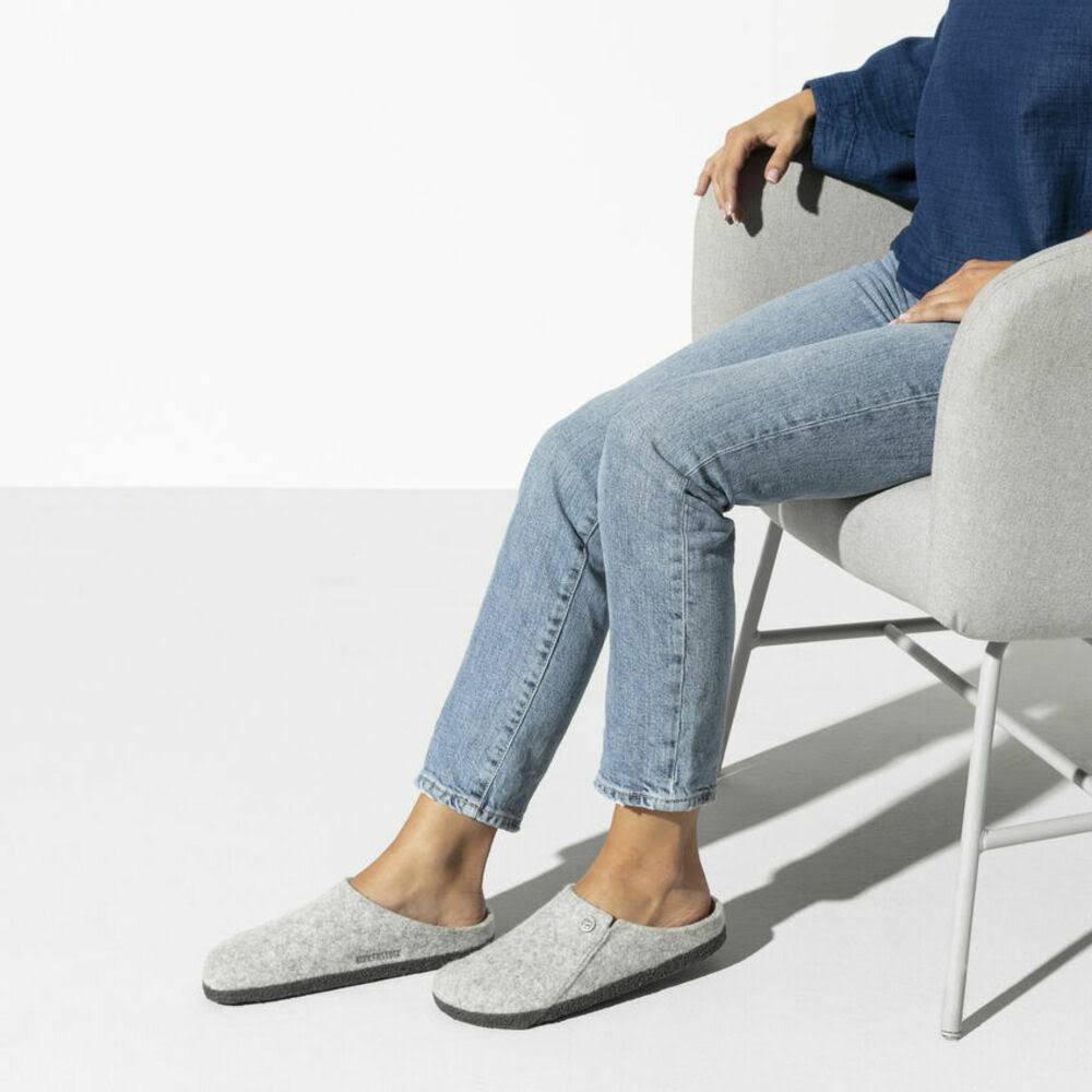 Birkenstock Shearling Zermatt Wool Felt Light Gray JJHACQFE_W9HBH