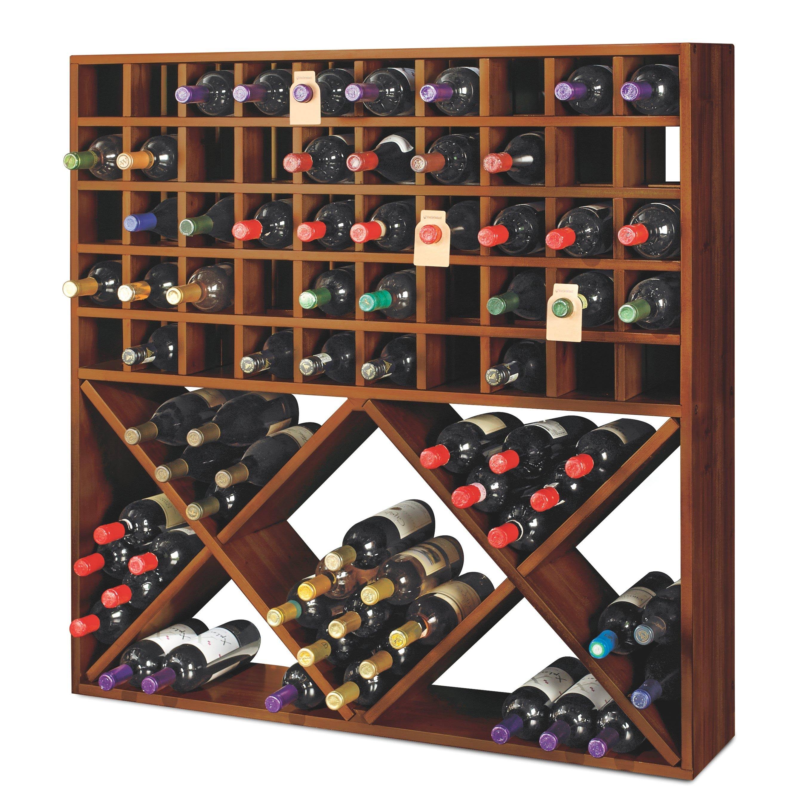 Wine Enthusiast Jumbo Bin Grid 100 Bottle Wine Rack - GIIESJ7T_ZYMPK