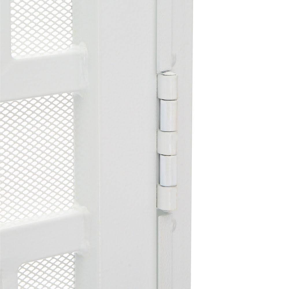 Titan 36 In. X 80 In. Arcada White Surface Mount Outswing Steel Security Door With Expanded Metal Screen YGAELVUW_NKVDS