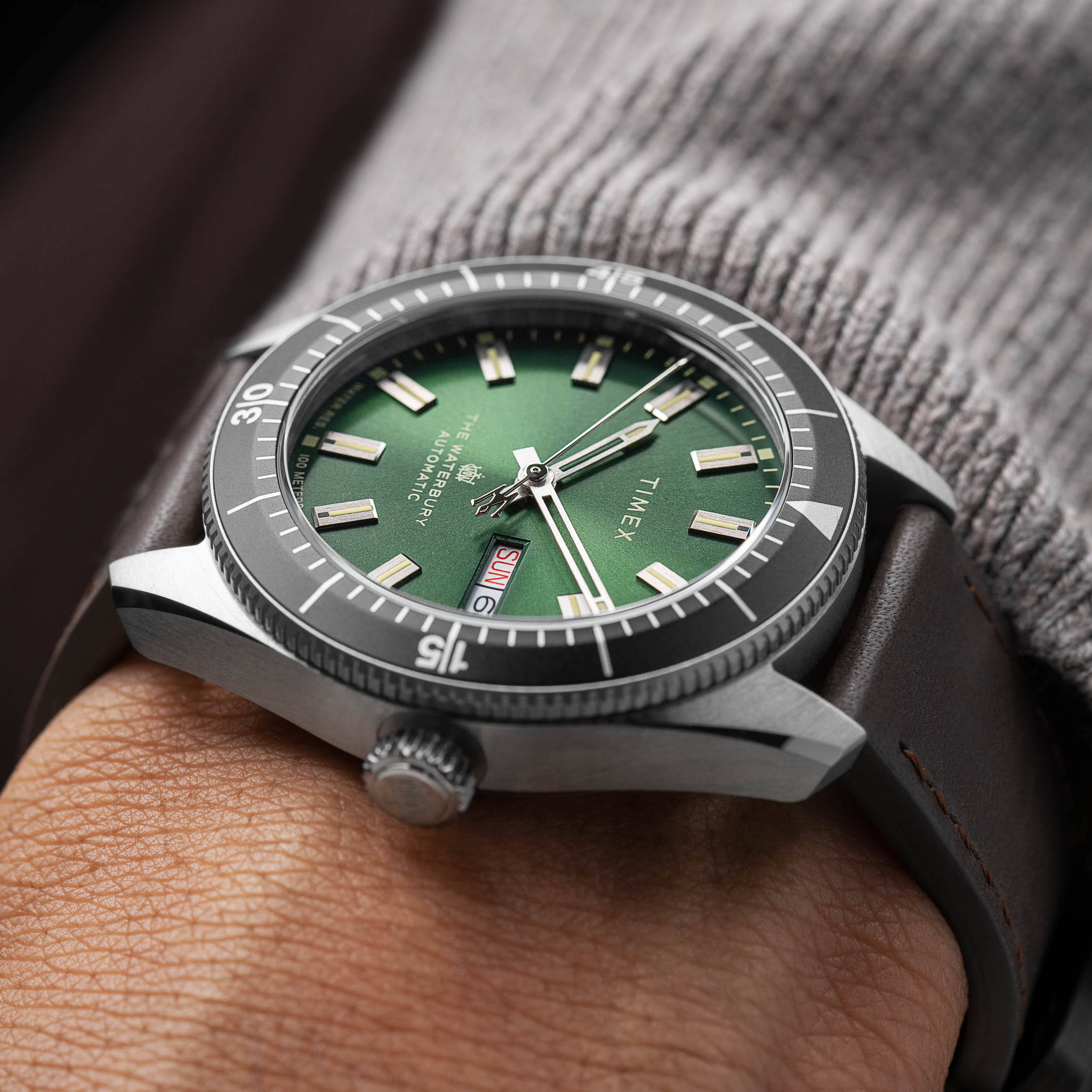 Timex Waterbury Automatic 40mm Green 1TBHULMJ_GPPFN