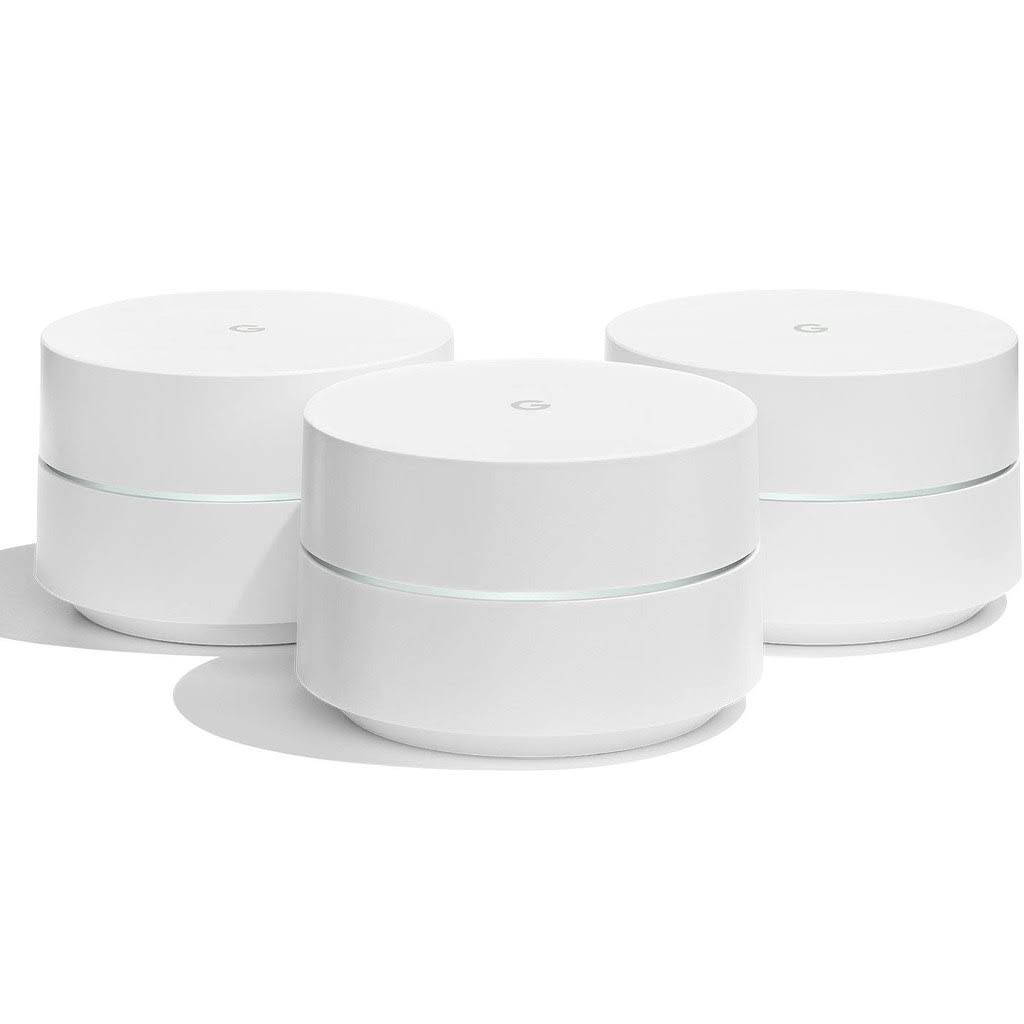 Google Wifi System, 3-Pack - Router Replacement For Whole Home Coverage (Refurbished) IHBASN62_S8M2B