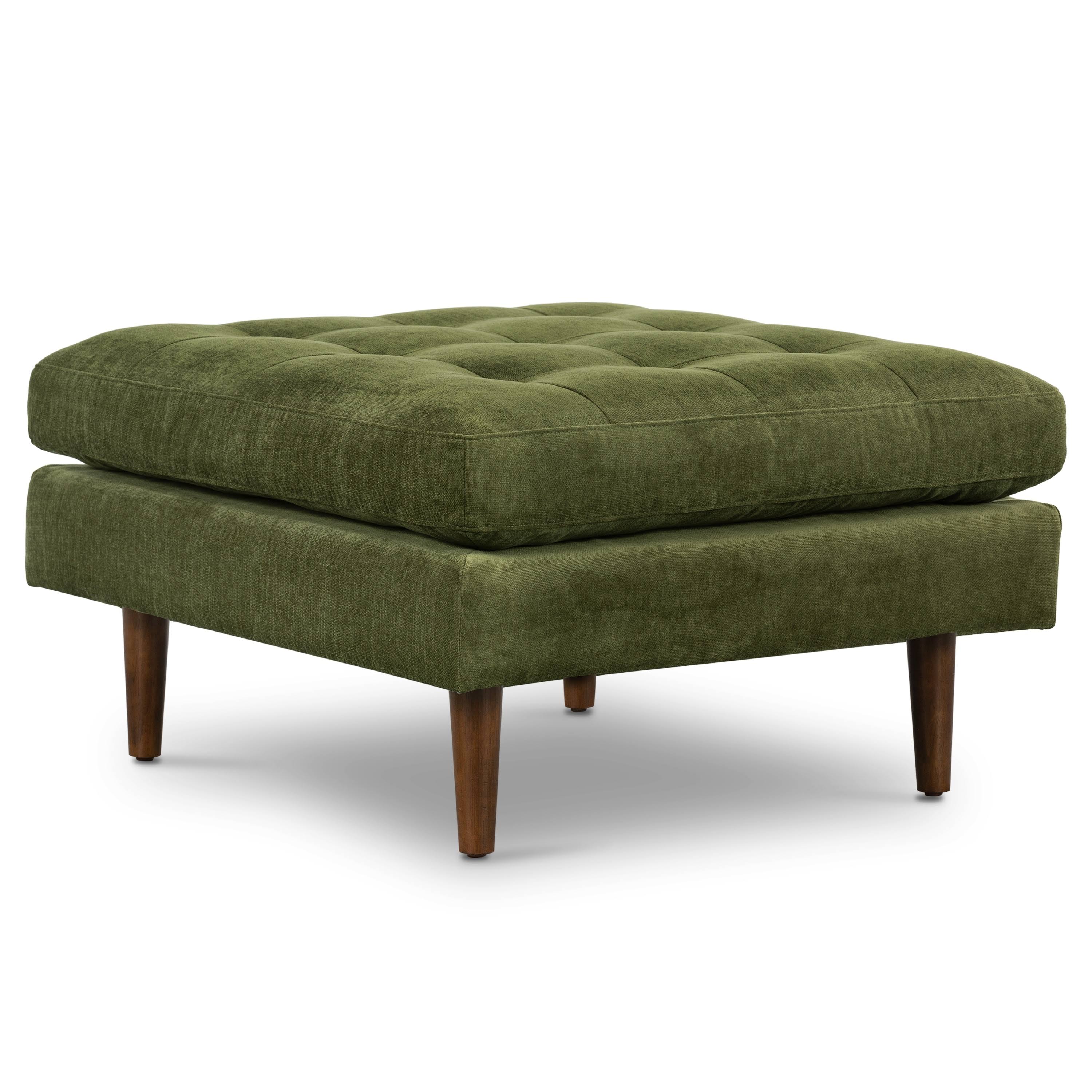 Poly And Bark Napa Fabric Ottoman - Distressed Green QNWQZZXZ_LLBCW