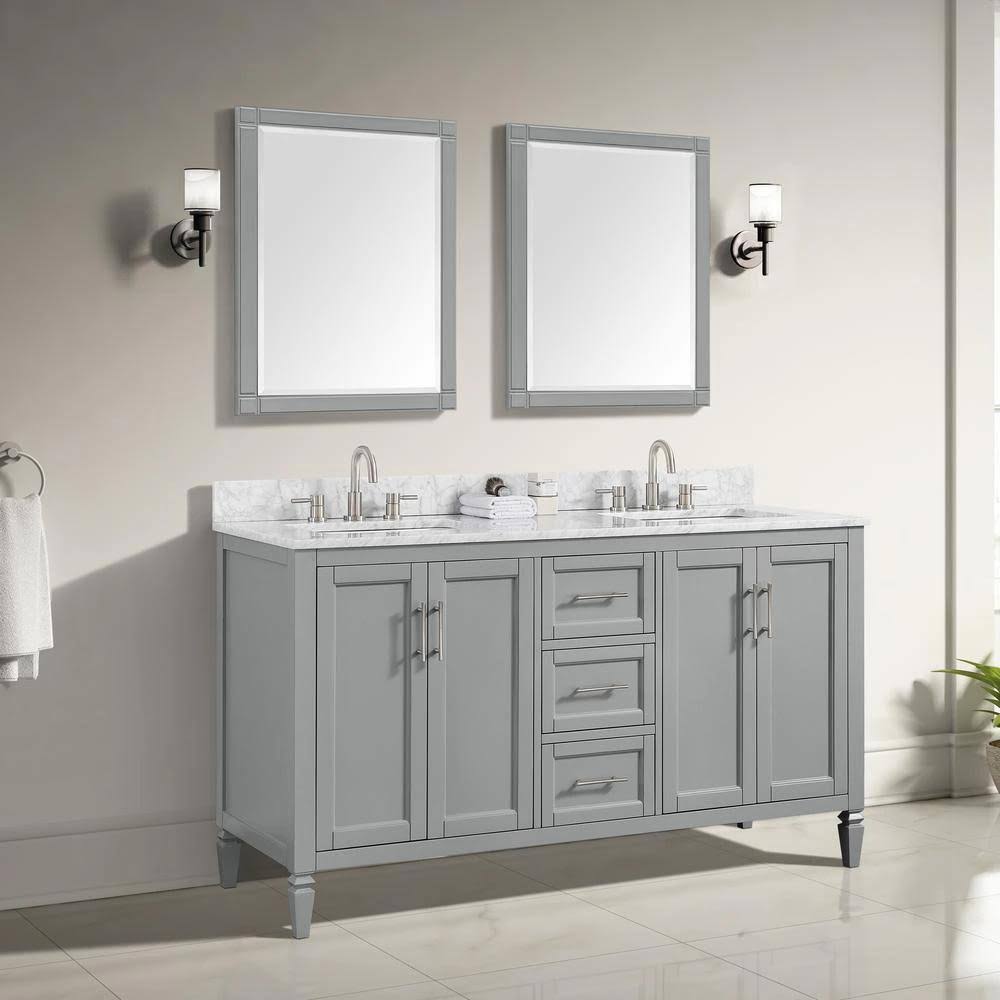 Home Decorators Collection Stockham 60 In. W X 21-1/2 In. D Bathroom Vanity Cabinet Only In Chilled PNHLPYJQ_DSCAX