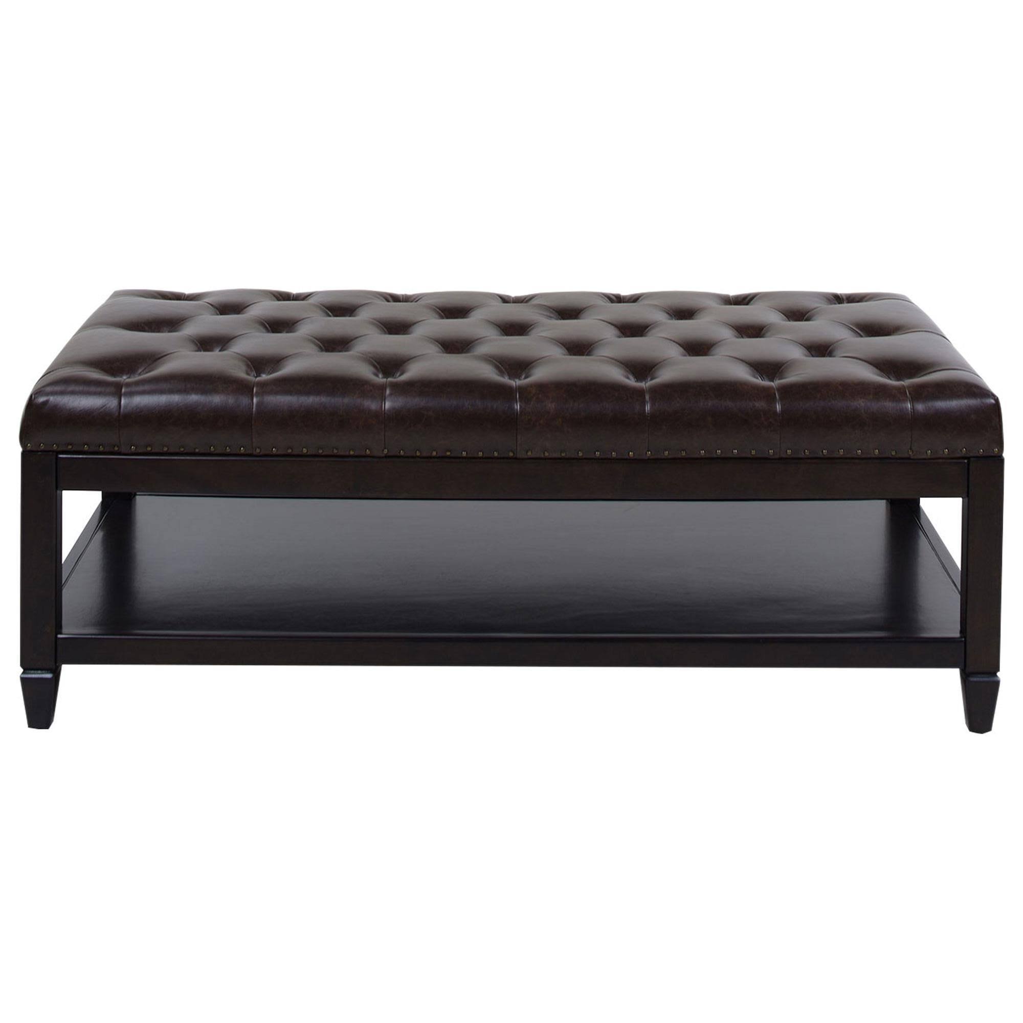 Jennifer Taylor Home Sylvan Oak Tufted Cocktail Storage Ottoman Heathered QDZYQW0X_21ZKU
