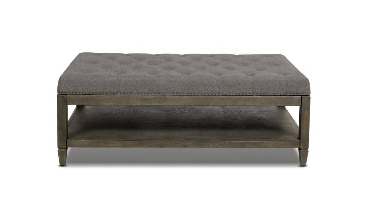 Jennifer Taylor Home Sylvan Oak Tufted Cocktail Storage Ottoman Heathered QDZYQW0X_21ZKU