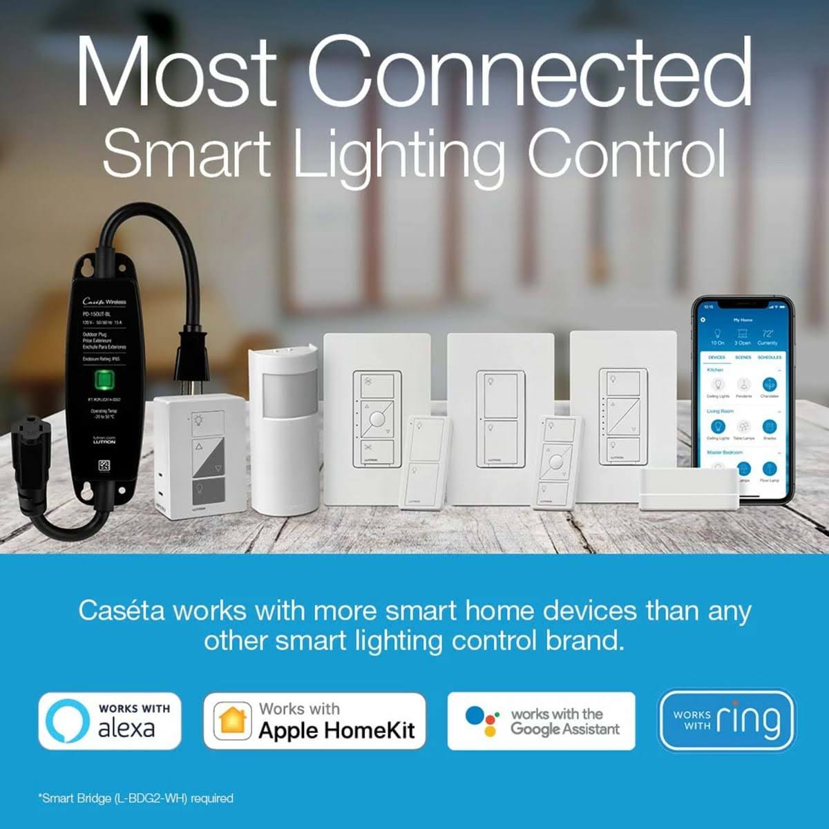 Lutron P-Pkg1ws-Wh Caseta Smart XIBBESGZ_JOPXV
