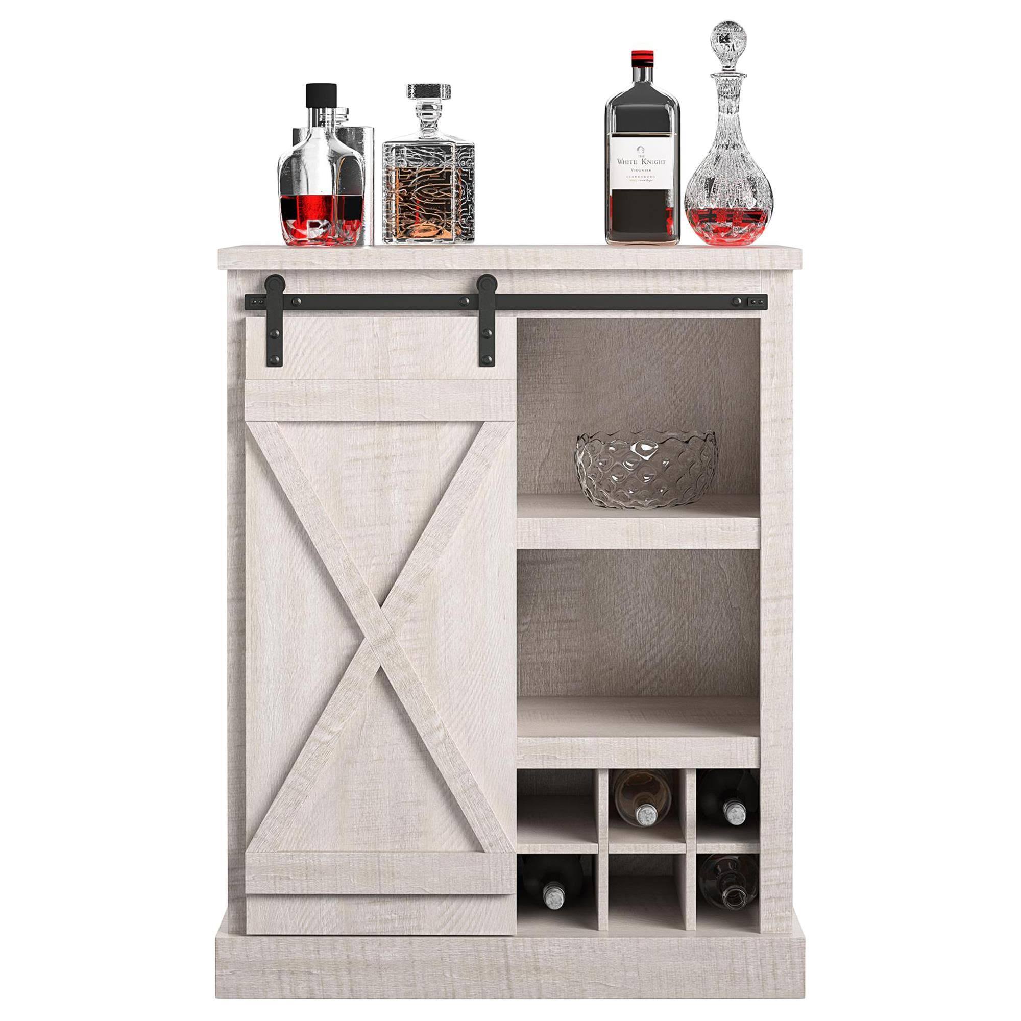 Ameriwood Home Bayshore Heights Rustic White Bar U1LNGB2D_MLNQR