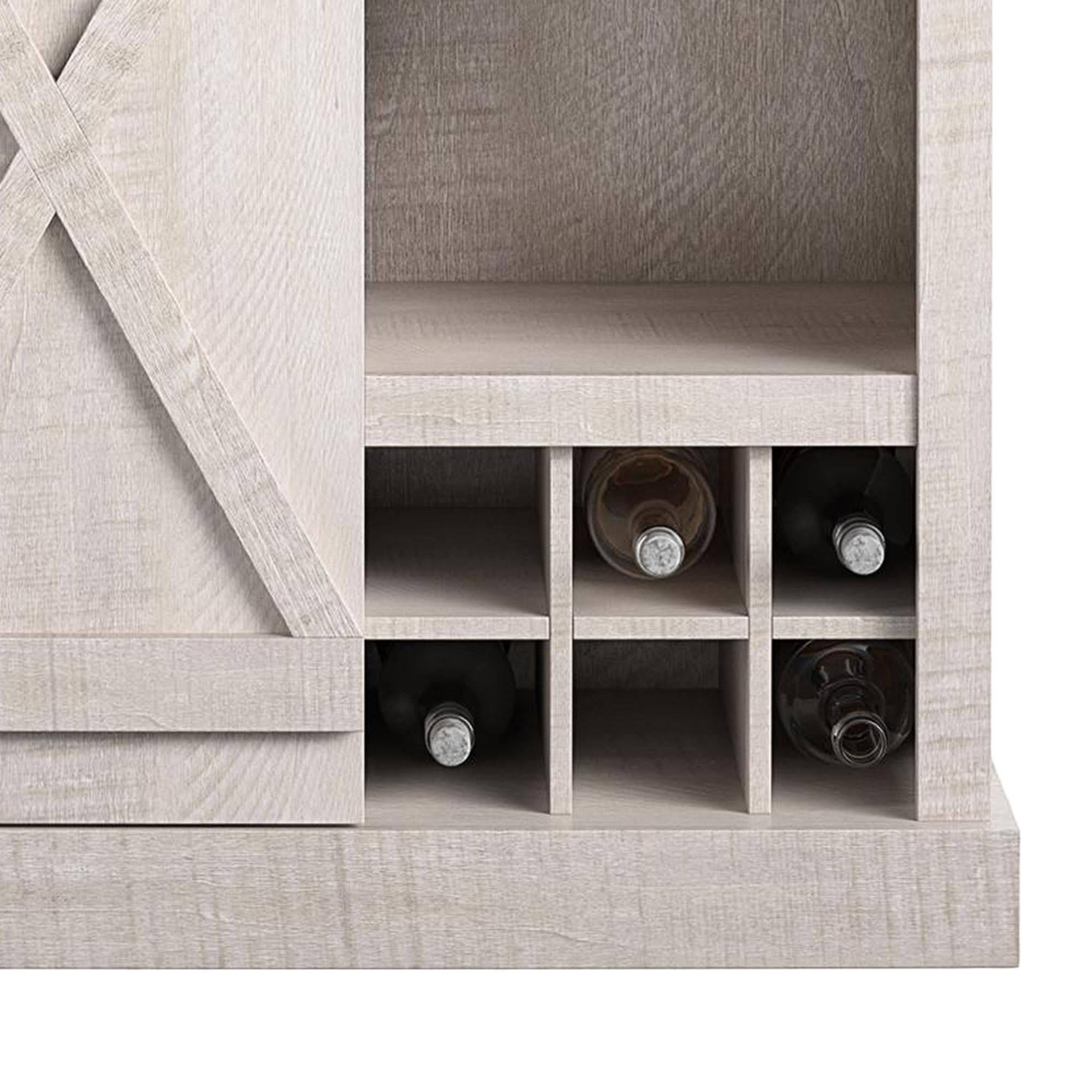 Ameriwood Home Bayshore Heights Rustic White Bar U1LNGB2D_MLNQR