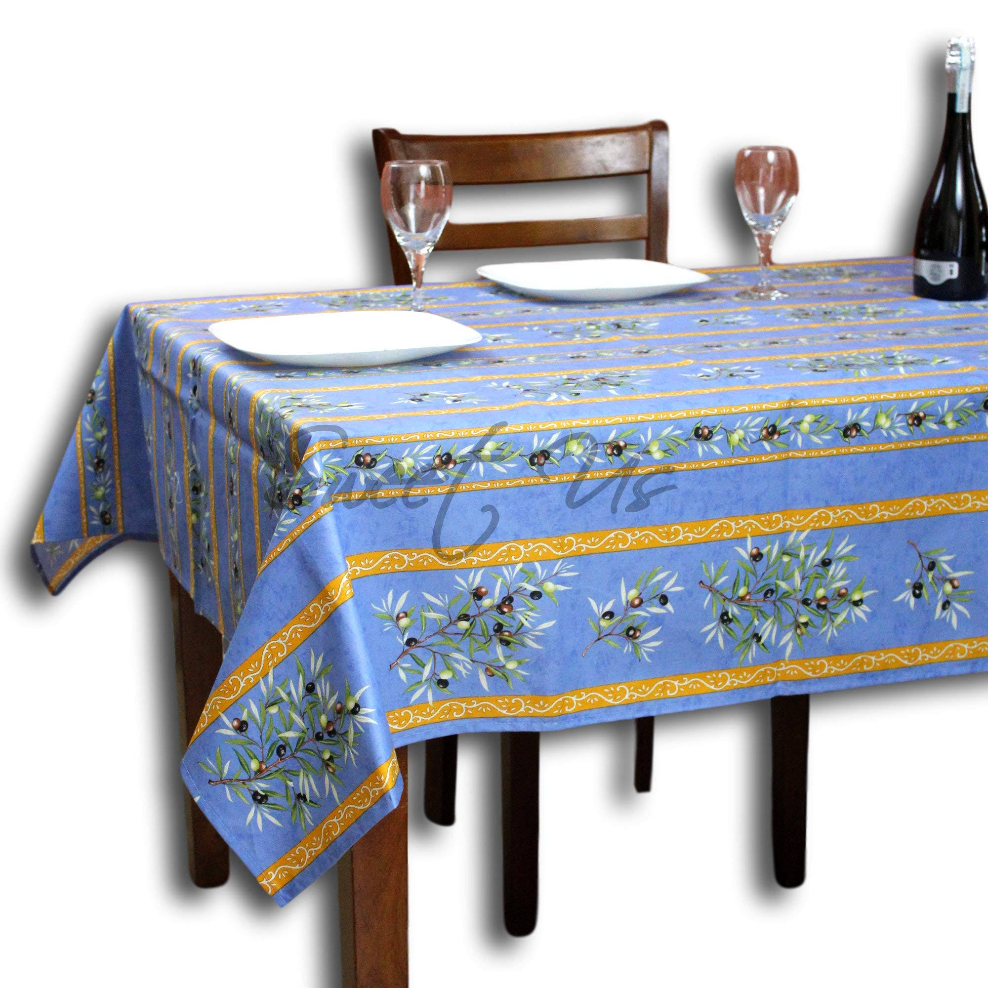 La Cigale Wipeable Tablecloth Spill Resistant Acrylic Coated Floral Cotton French Provencal Tablecloth For Rectangle Tables 60 X 78 In Clos TKHTSFTL_H0EIL