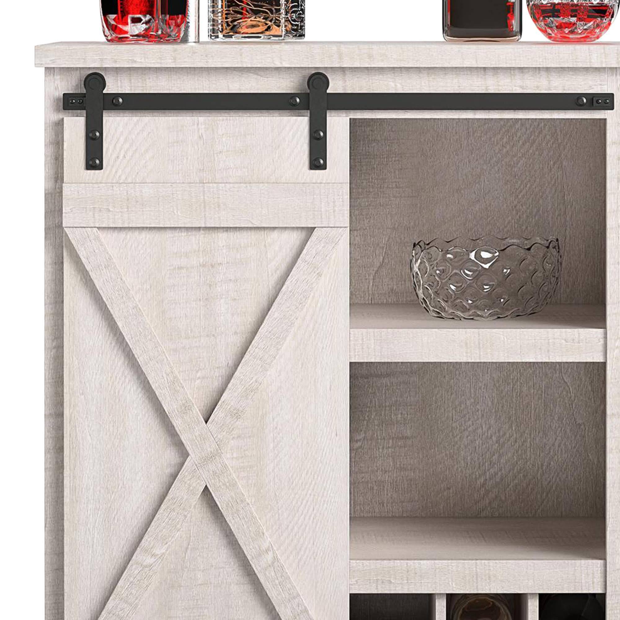 Ameriwood Home Bayshore Heights Rustic White Bar U1LNGB2D_MLNQR