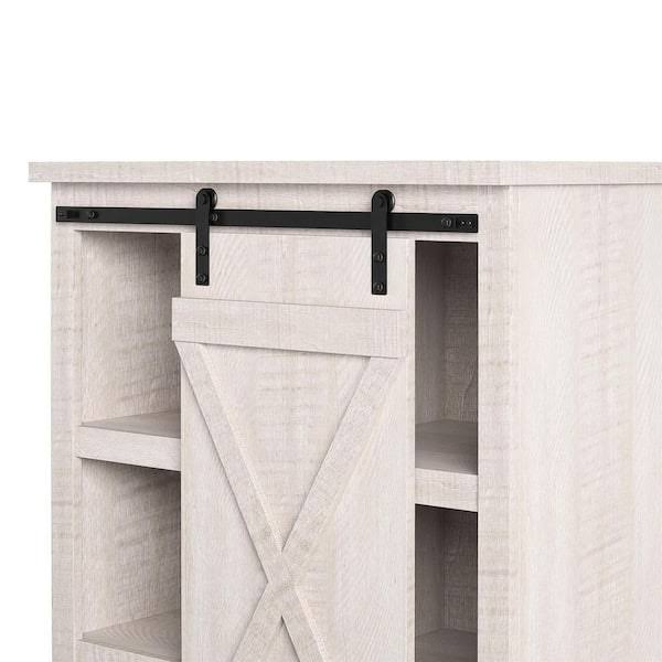 Ameriwood Home Bayshore Heights Rustic White Bar U1LNGB2D_MLNQR
