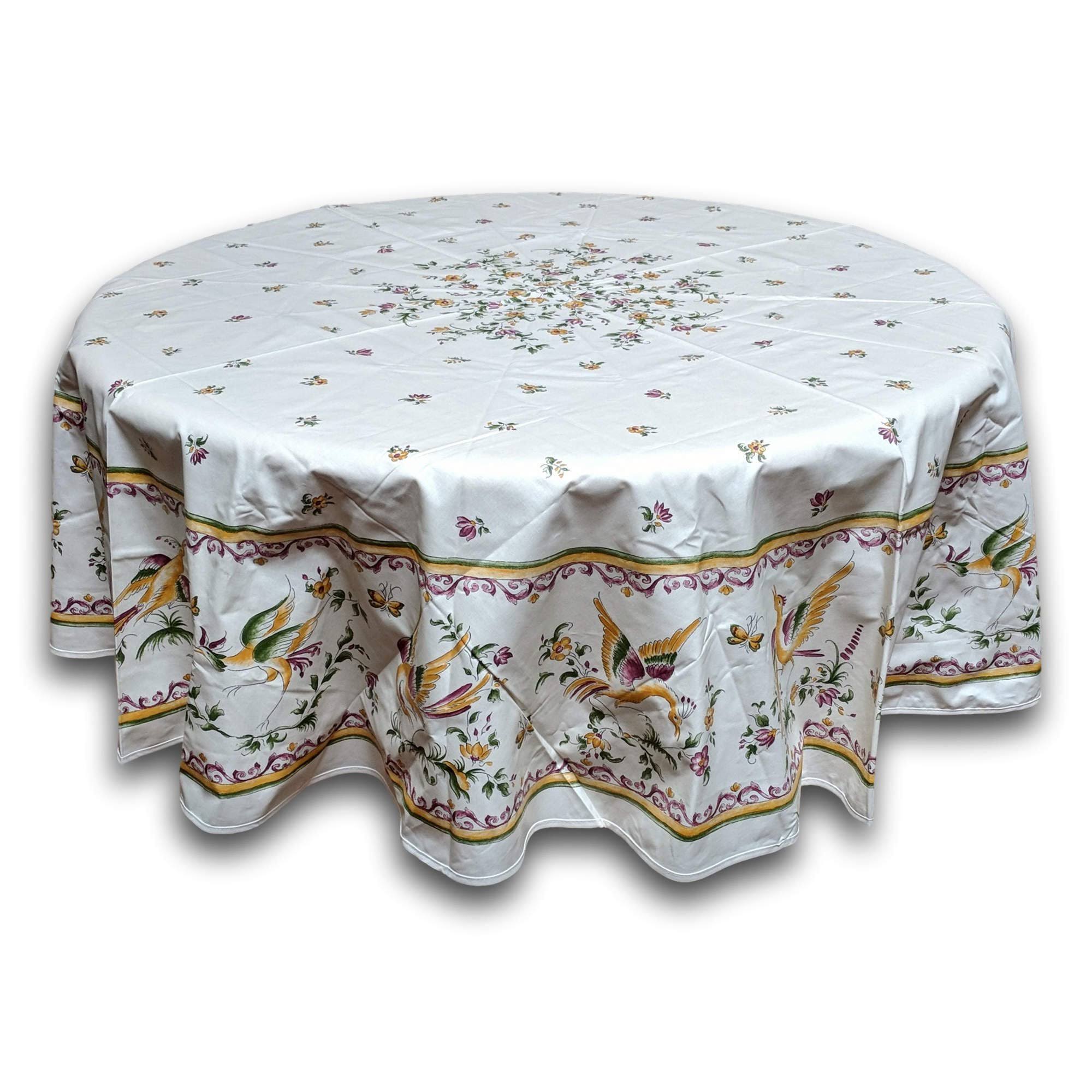 La Cigale Wipeable Tablecloth Spill Resistant Acrylic Coated Floral Cotton French Provencal Tablecloth For Rectangle Tables 60 X 78 In Clos TKHTSFTL_H0EIL
