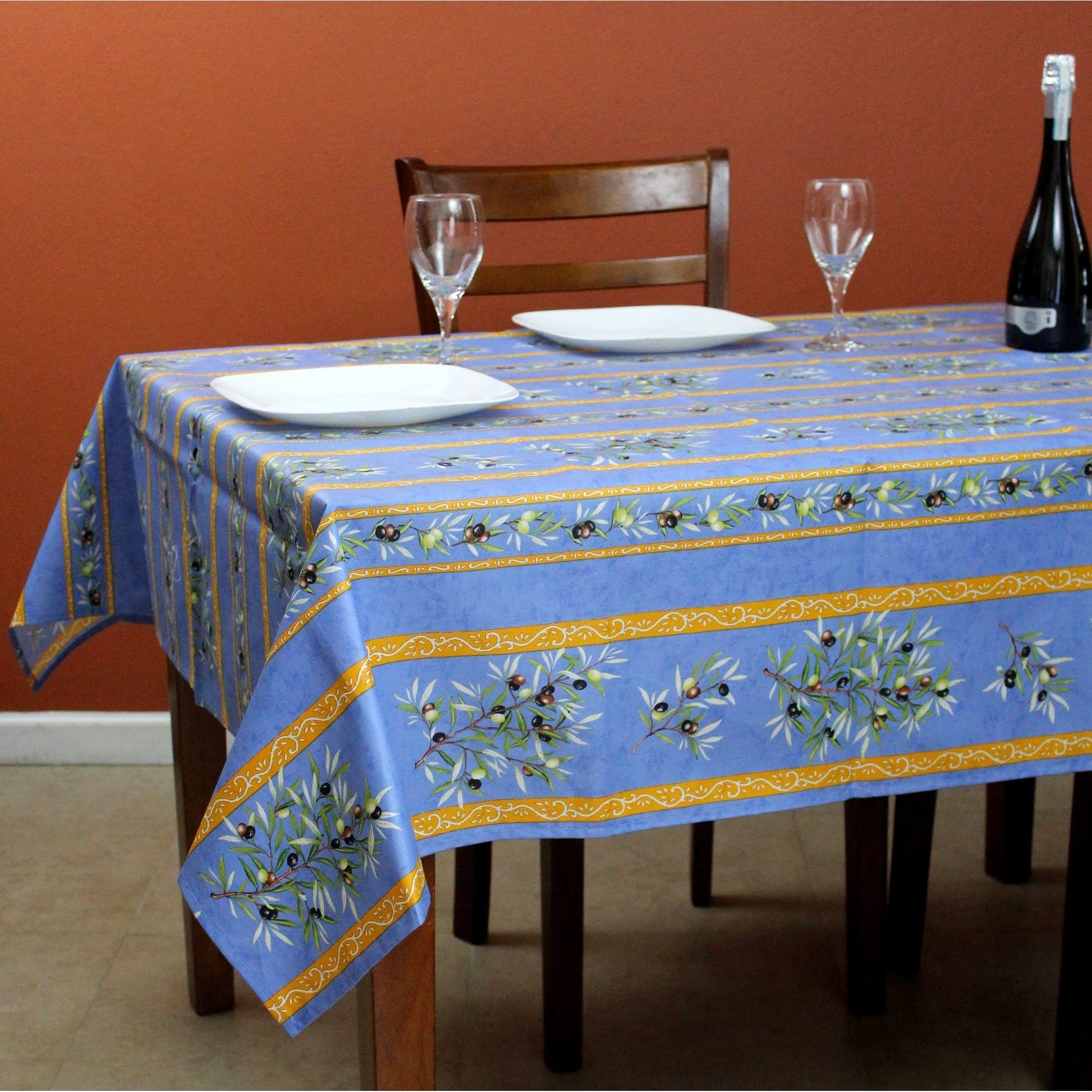 La Cigale Wipeable Tablecloth Spill Resistant Acrylic Coated Floral Cotton French Provencal Tablecloth For Rectangle Tables 60 X 78 In Clos TKHTSFTL_H0EIL