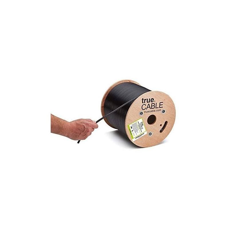 Truecable Cat6a Direct Burial, 500ft, Waterproof, Outdoor Rated Cmx, White, 23awg Solid Bare Copper, 750mhz, Poe 4ppoe, Etl Listed, Unshielded S9WL9RUE_QDEKB