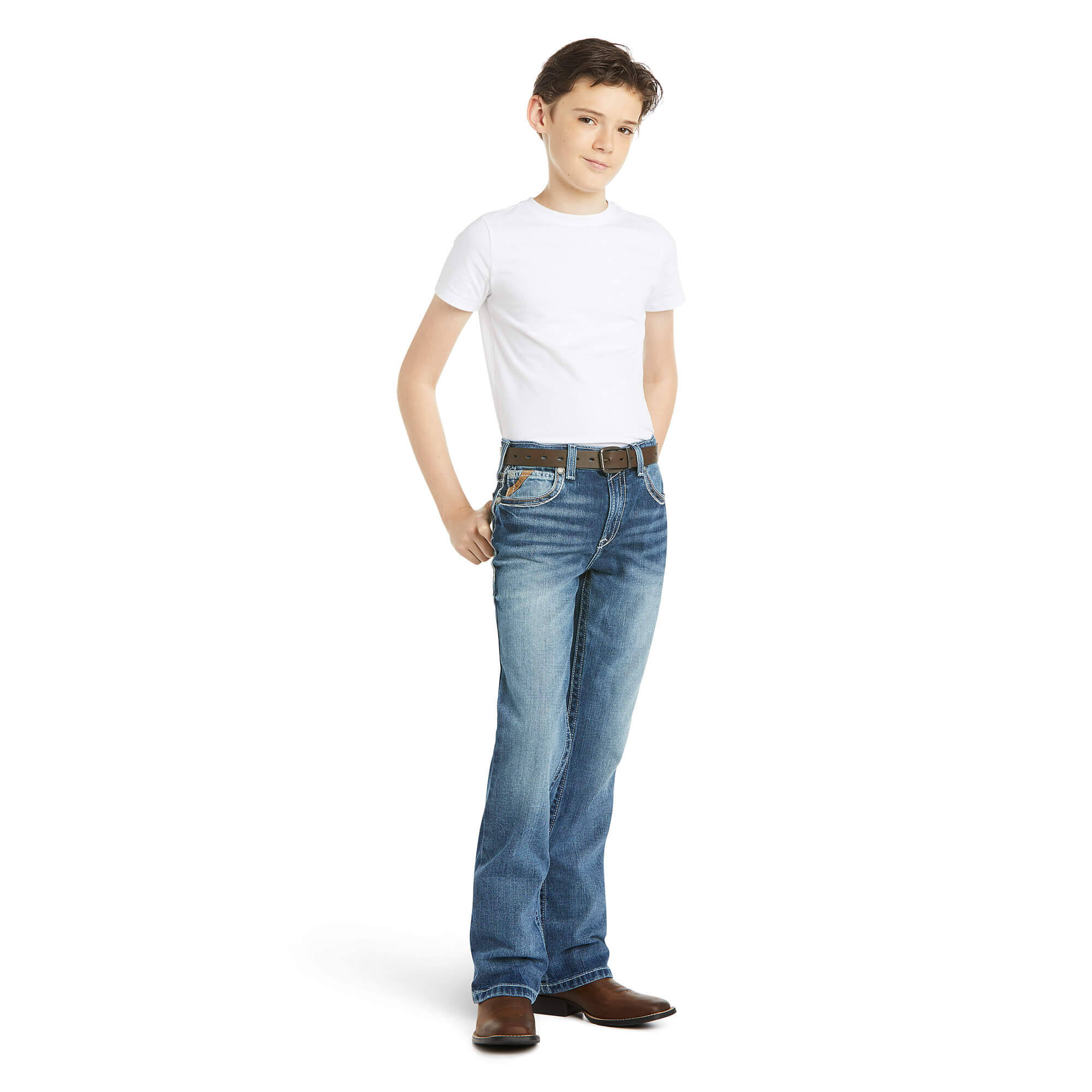 Ariat Boys' B4 Relaxed Coltrane Boot Cut Jeans, Durango, JEJG1FXJ_F2SDC