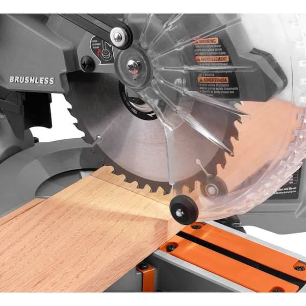 Ridgid 18v Brushless Cordless 7-1/4 In. Dual Bevel Sliding Miter Saw With Professional Compact Miter Saw JNMH7CMT_TTK8R