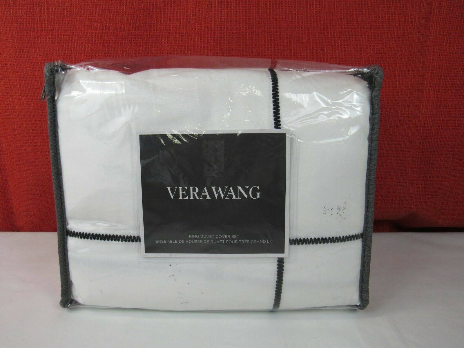 Vera Wang Zig Zag Cotton White Duvet Cover Set - FCAOAAV5_IQCLV