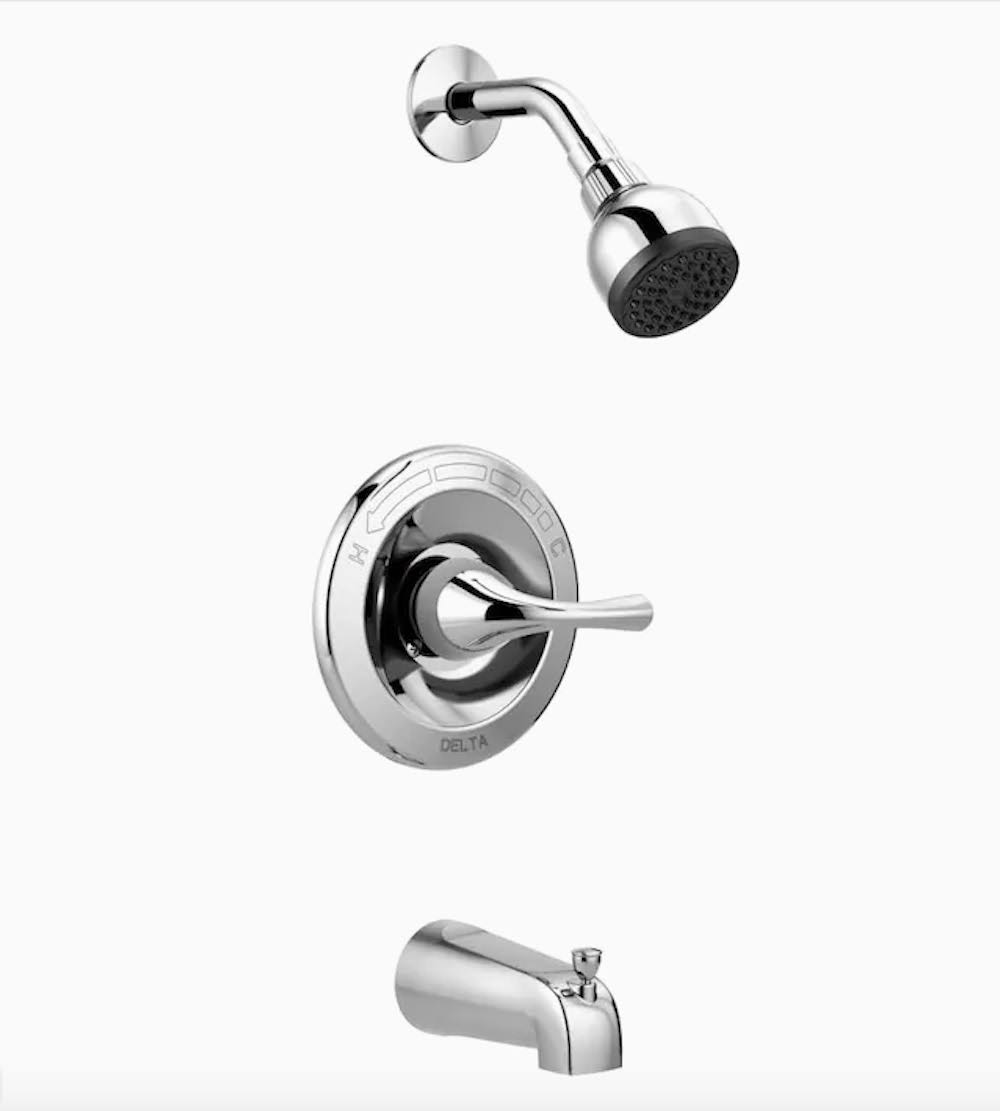 Delta Foundations Chrome 1-Handle Bathtub And Shower Faucet SRDSTEZE_RXVOM